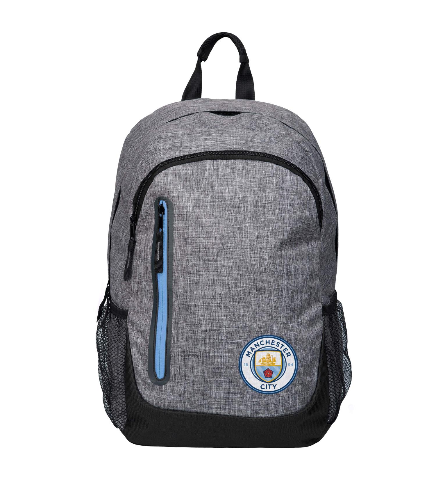 Foco Manchester City FC Premium Laptop Backpack - Heather Grey | Stylish & Durable eCommerce Shipping Worldwide - Buy Online on GoSupps.com