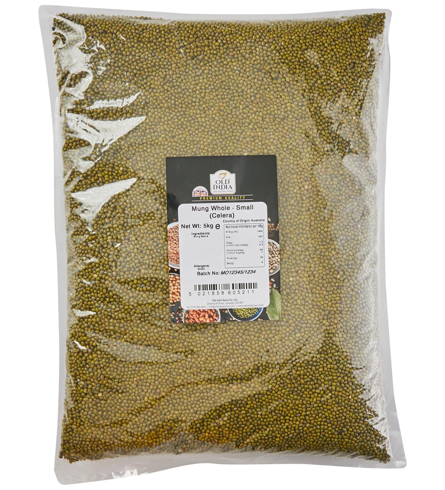 Old India Mung Whole - Small 5kg | Premium Celera | Buy Online - Buy Online on GoSupps.com