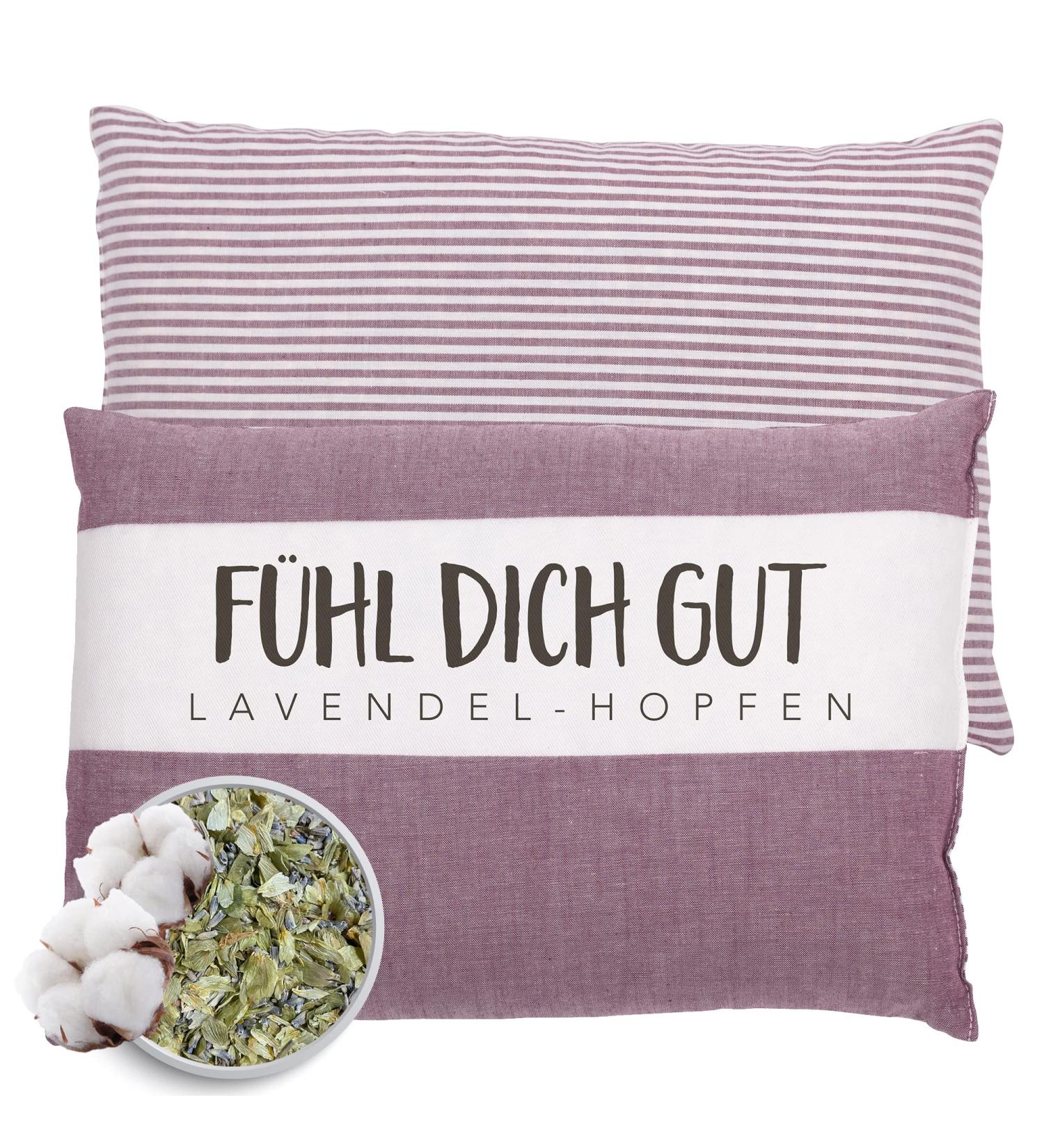 Herbalind Feel Good Herbal Pillows | Lavender Hop Pillows for Relaxation & Sleep | 100% Cotton Decorative Gift Pillow (20x30 cm)  - Buy Online on GoSupps.com