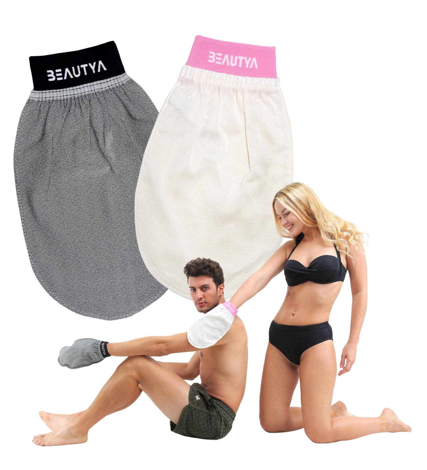 Skin Lover Deep Exfoliating Mitt - Body Scrub for Dead Skin Removal | Keratosis Pilaris Exfoliating Gloves | Microdermabrasion & Cellulite Remover Mitt | Gift for Her/Him - Buy Online on GoSupps.com