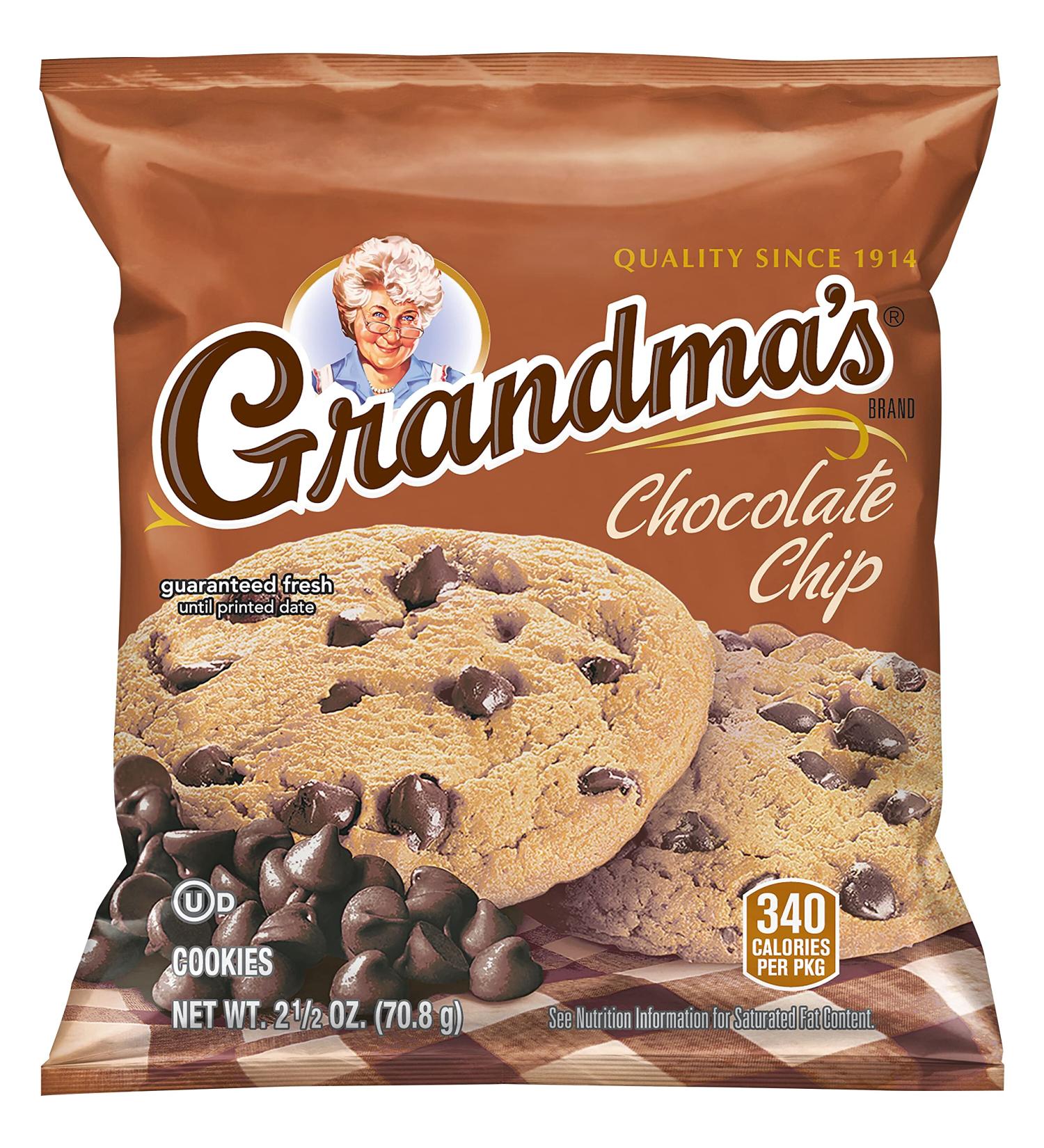 Grandma's Chocolate Chip Cookies 2.5 oz (Pack of 60) - Bulk Soft Baked Treats - Buy Online on GoSupps.com