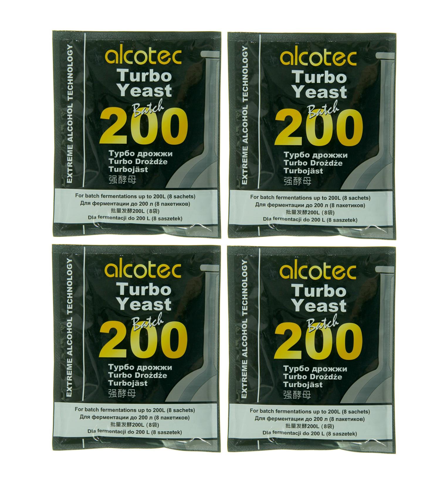 Alcotec Batch 200 Turbo Yeast (Pack of 4)