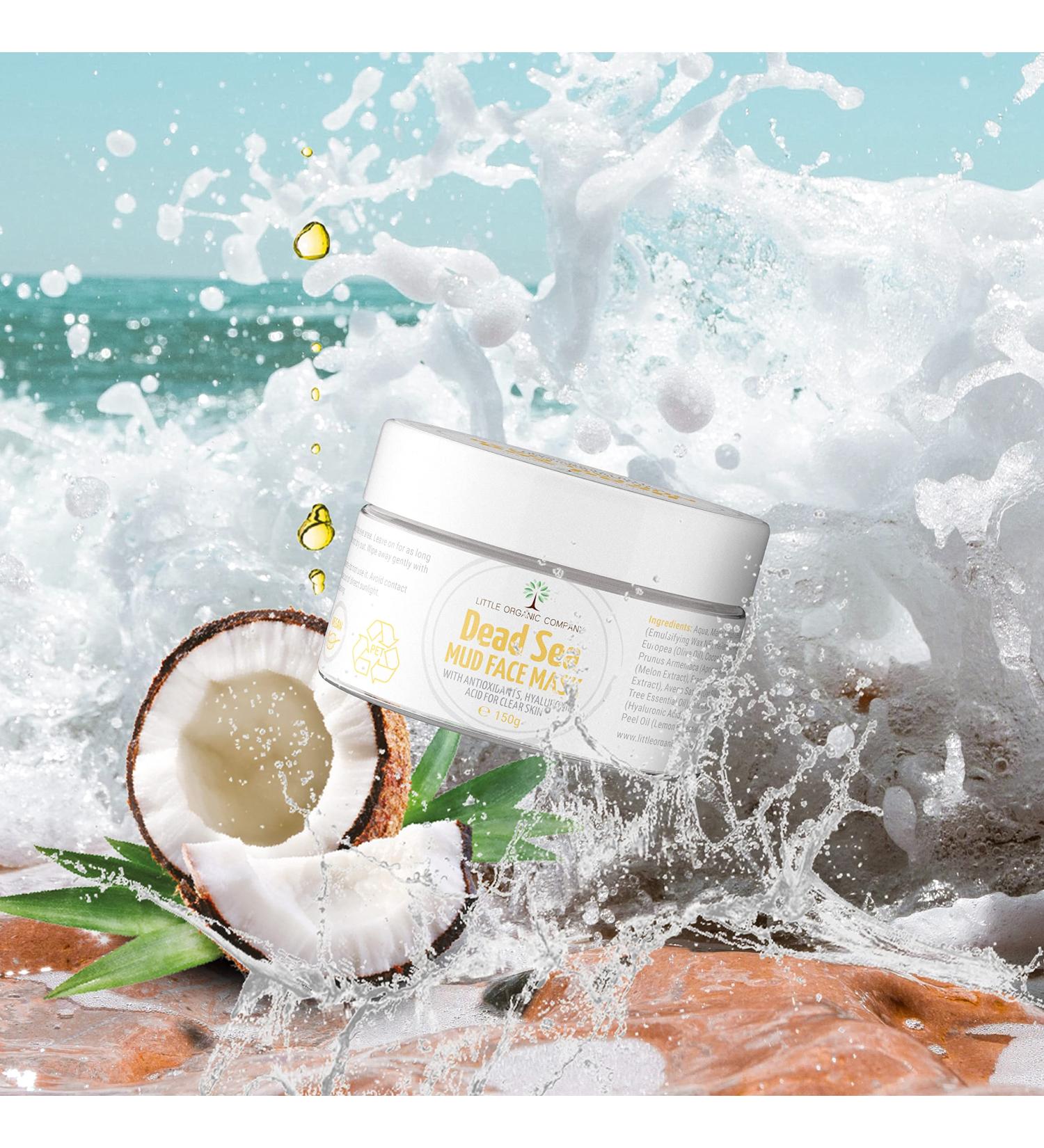 Clear Skin Face Mud Mask - Dead Sea Minerals Antioxidants Hyaluronic Acid Vegan Cruelty Free - Buy Online on GoSupps.com