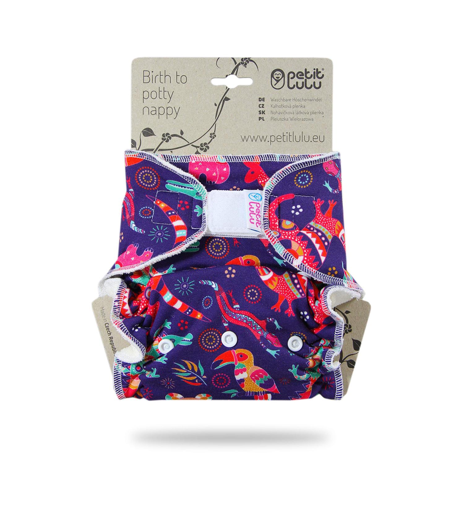 Petit Lulu Bamboo Maxi-Night Windel | Velcro Reusable & Washable Diapers | Eco-Friendly Made in Europe | Australian Animals - Buy Online on GoSupps.com