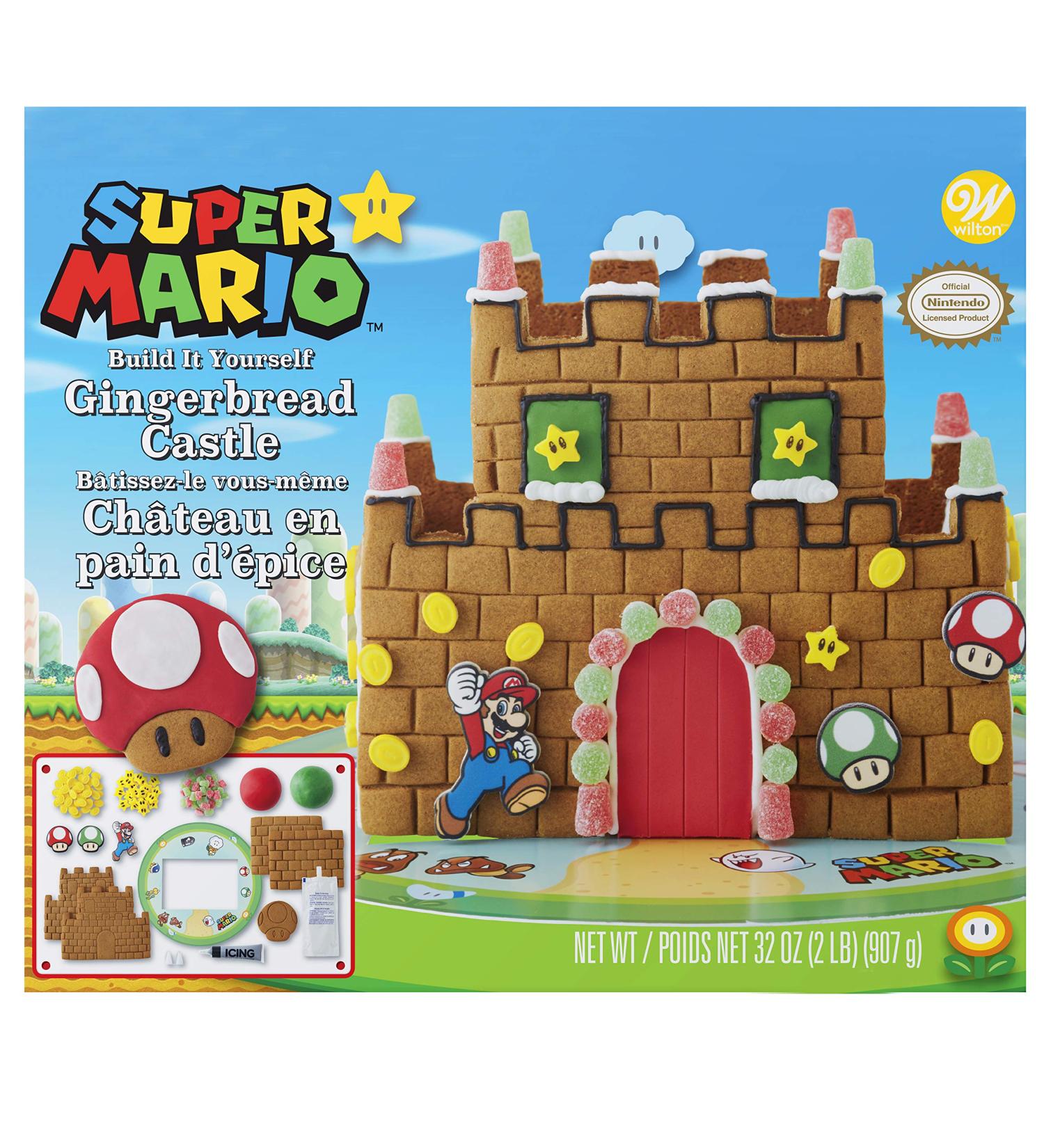 Wilton Super Mario Gingerbread Castle Decorating Kit - Build Your Own Nintendo Castle - Buy Online on GoSupps.com