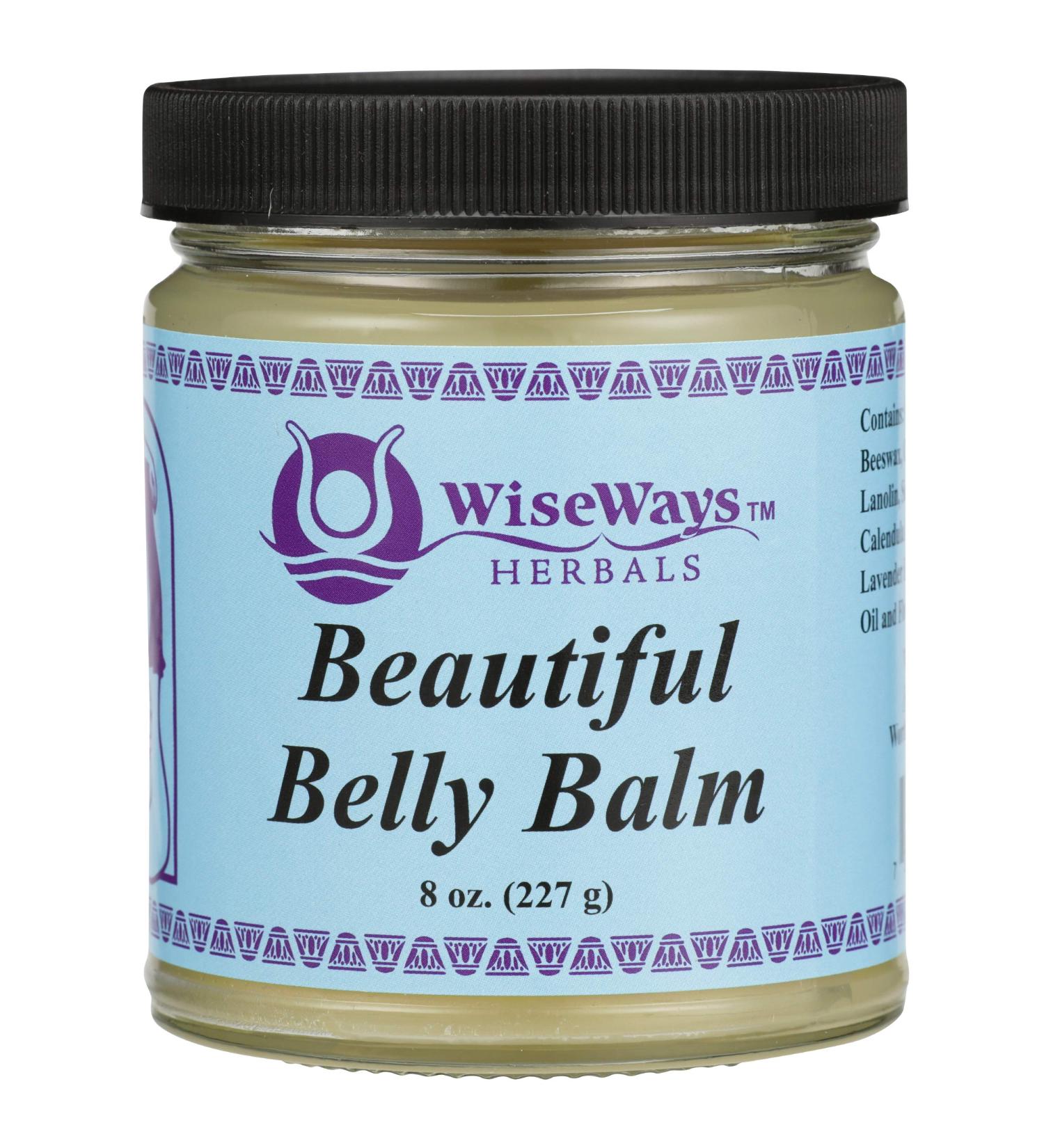 Wiseways Herbals Beautiful Belly Balm 8oz - Natural Pregnancy Skincare Solution - Buy Online on GoSupps.com