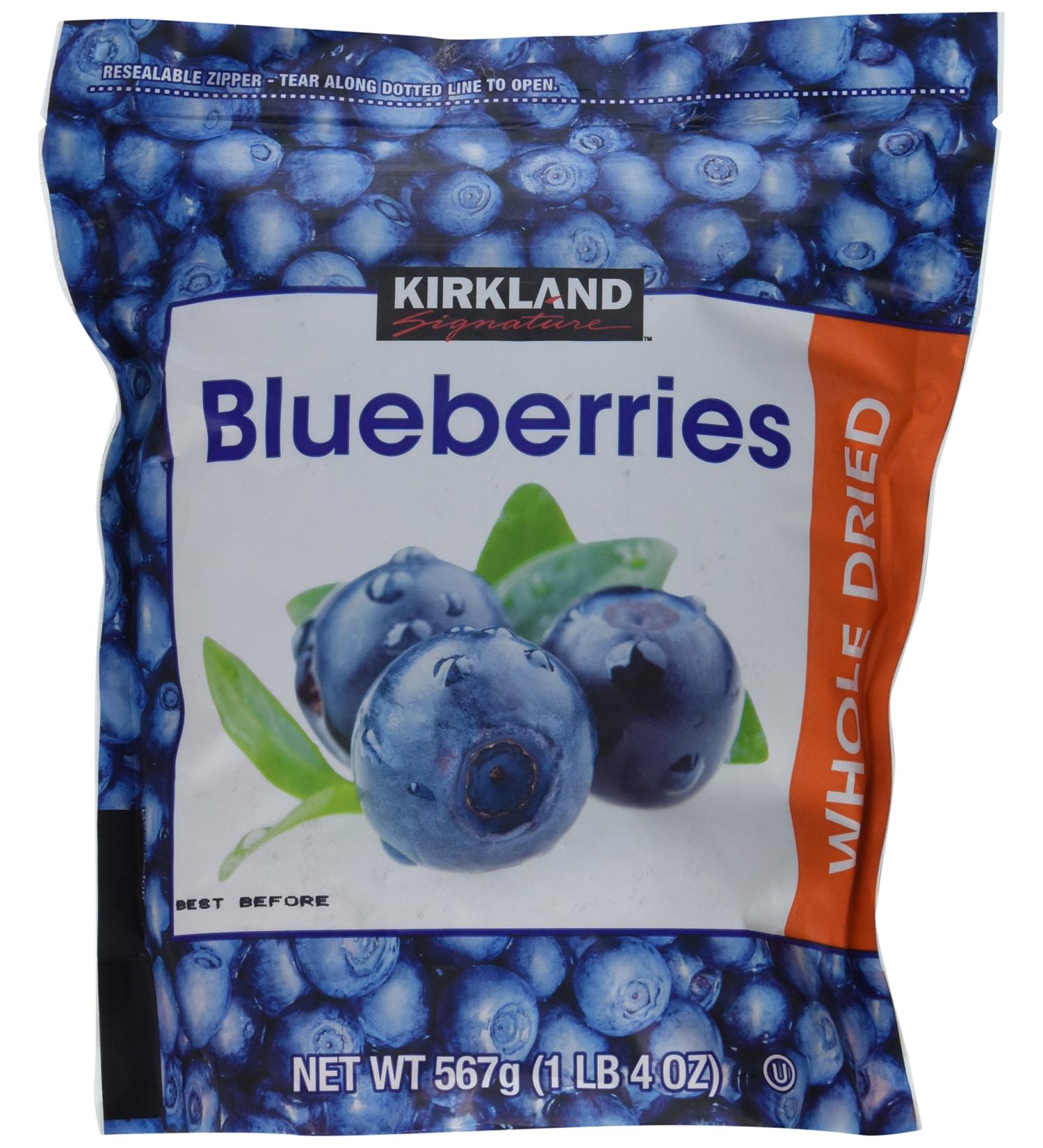 Kirkland Whole Dried Blueberries 20 Oz - 3 Pack | 1.25 lbs (Pack of 3) - Buy Online on GoSupps.com