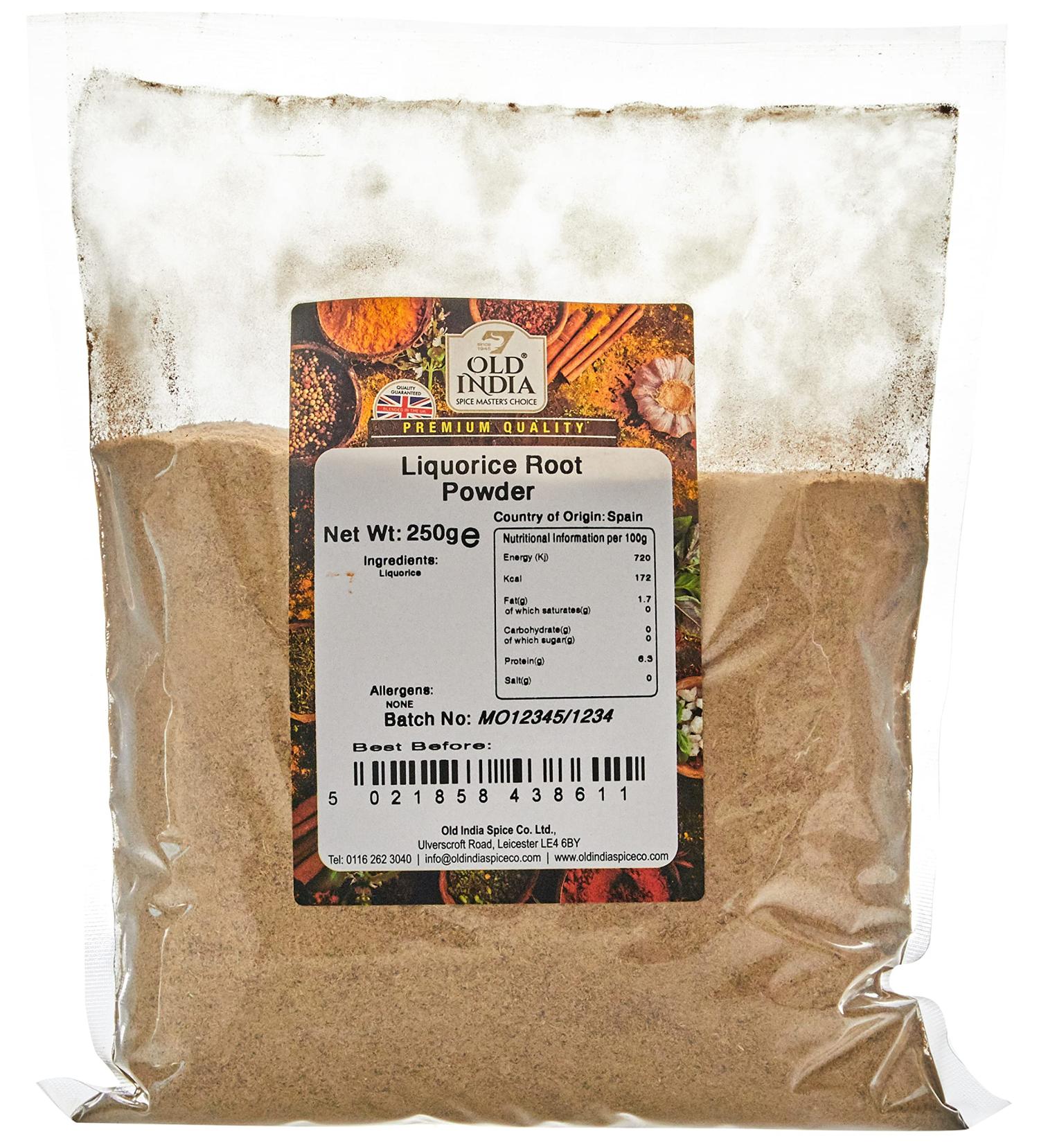 Old India Liquorice Root Powder 250g - Natural Digestive Aid and Immune Booster - Buy Online on GoSupps.com