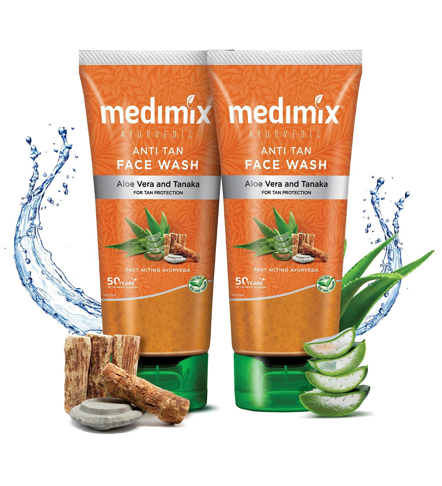 Medimix Ayurvedic Anti Tan Face Wash 100ml (Pack of 2) - Buy Online on GoSupps.com