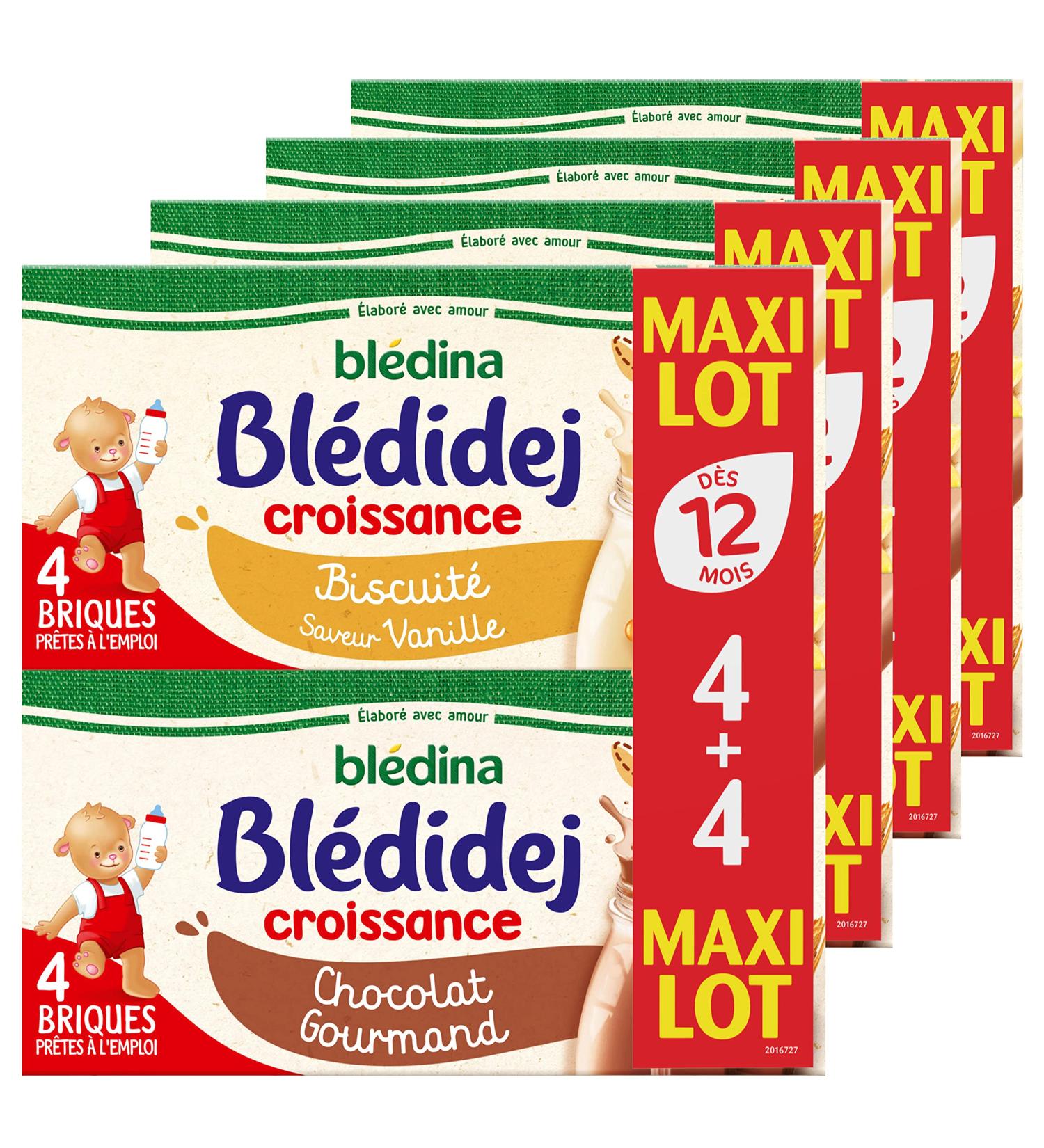 Bl dina Bl didej Milky Baby Cereals From 12 Months Vanilla / Chocolate Flavored Biscuit Maxi batch 32x250ml (Pack of - Buy Online on GoSupps.com