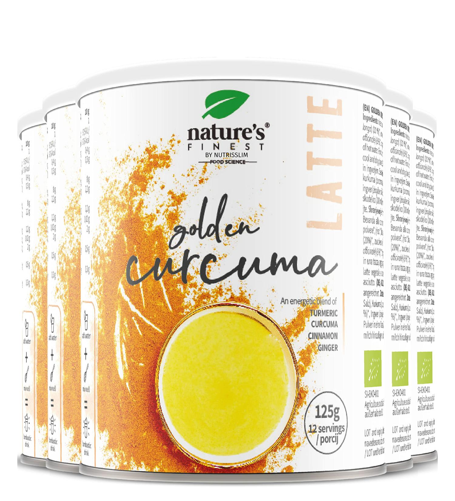Nature's Finest Golden Curcuma Latte | Organic Turmeric Cinnamon & Ginger Herbal Tea | Vegan & Vegetarian Superfood Blend - Buy Online on GoSupps.com