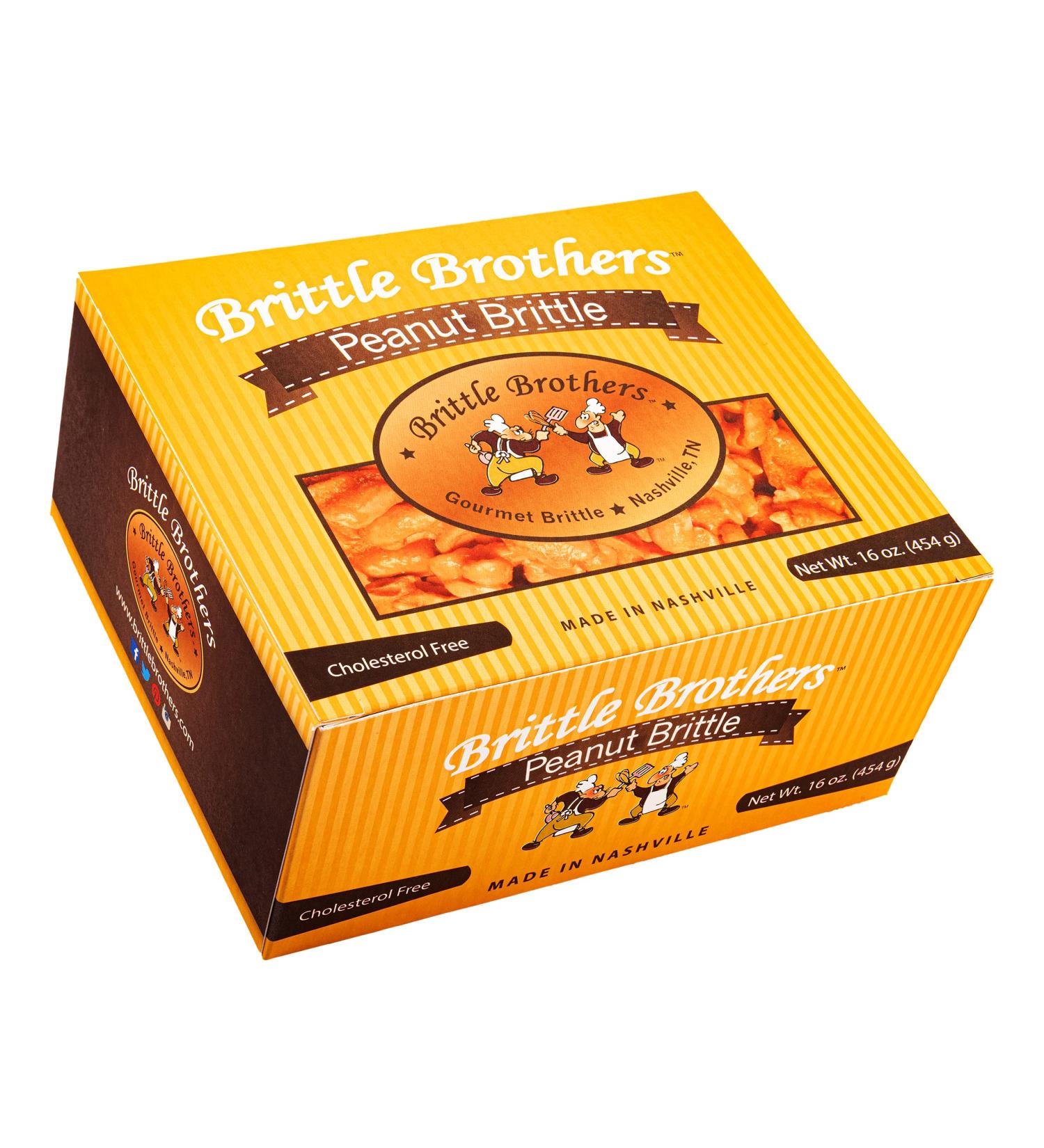 Brittle Brothers Peanut Brittle - 16 oz. Box | 4x more Nuts | Corporate Christmas Gift Set | 1 Pound Pack | Cashew Pecan Bacon Chocolate Peanut - Buy Online on GoSupps.com