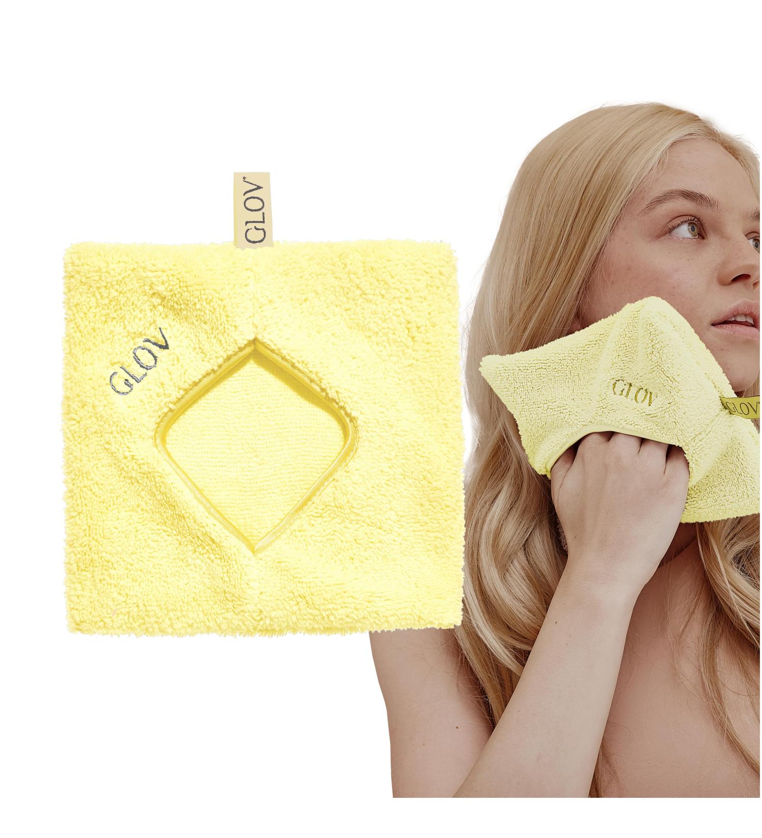 Hypoallergenic Microfiber Makeup Remover Mitt Face Towel Makeup Remover Cloth for All Skin Types with Just Water No Chemicals Washable (Baby Banana) - Buy Online on GoSupps.com