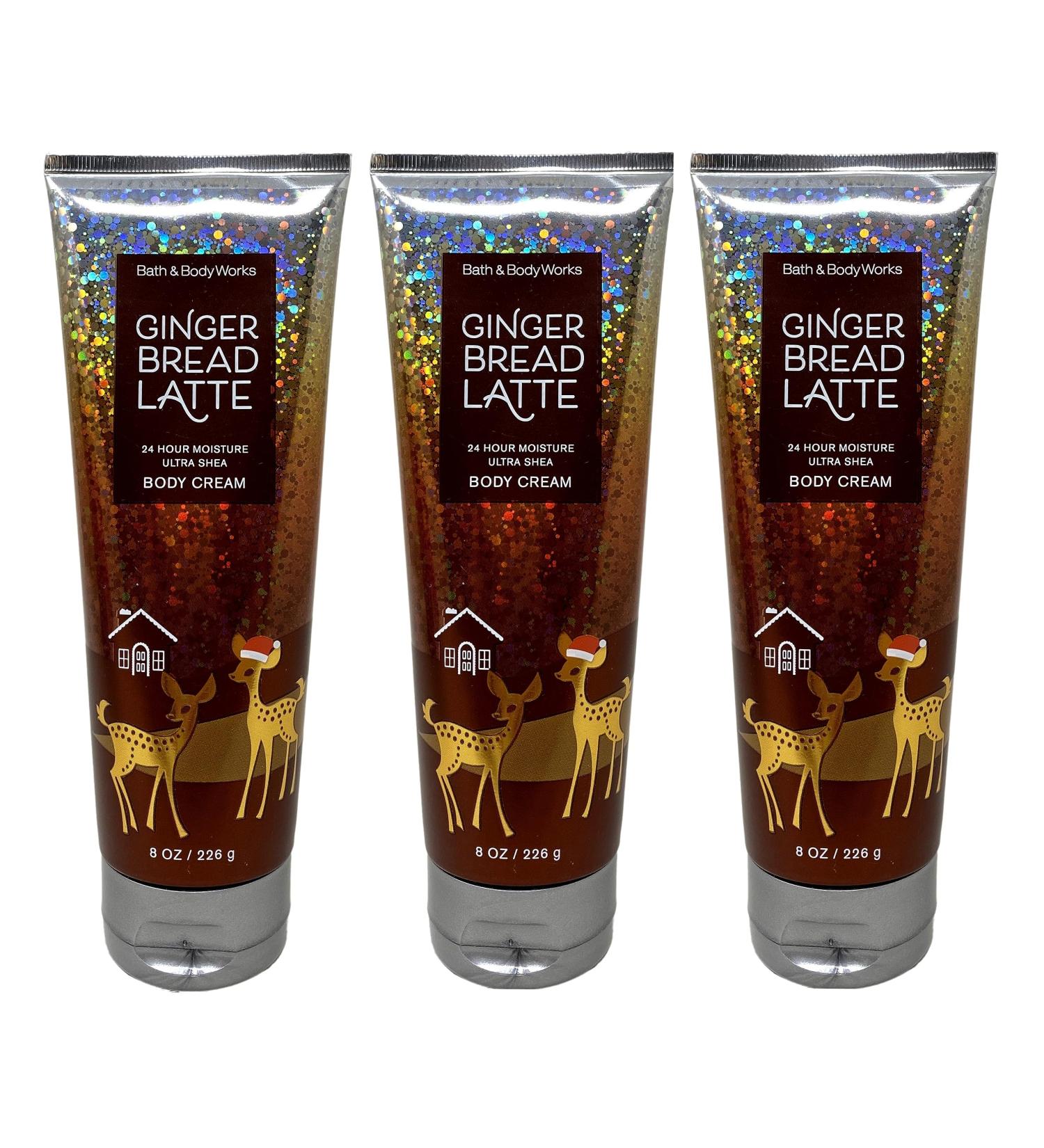 Bath & Body Works Gingerbread Latte 3 Piece 24 Hour Moisture Ultra Shea Body Cream Value Pack