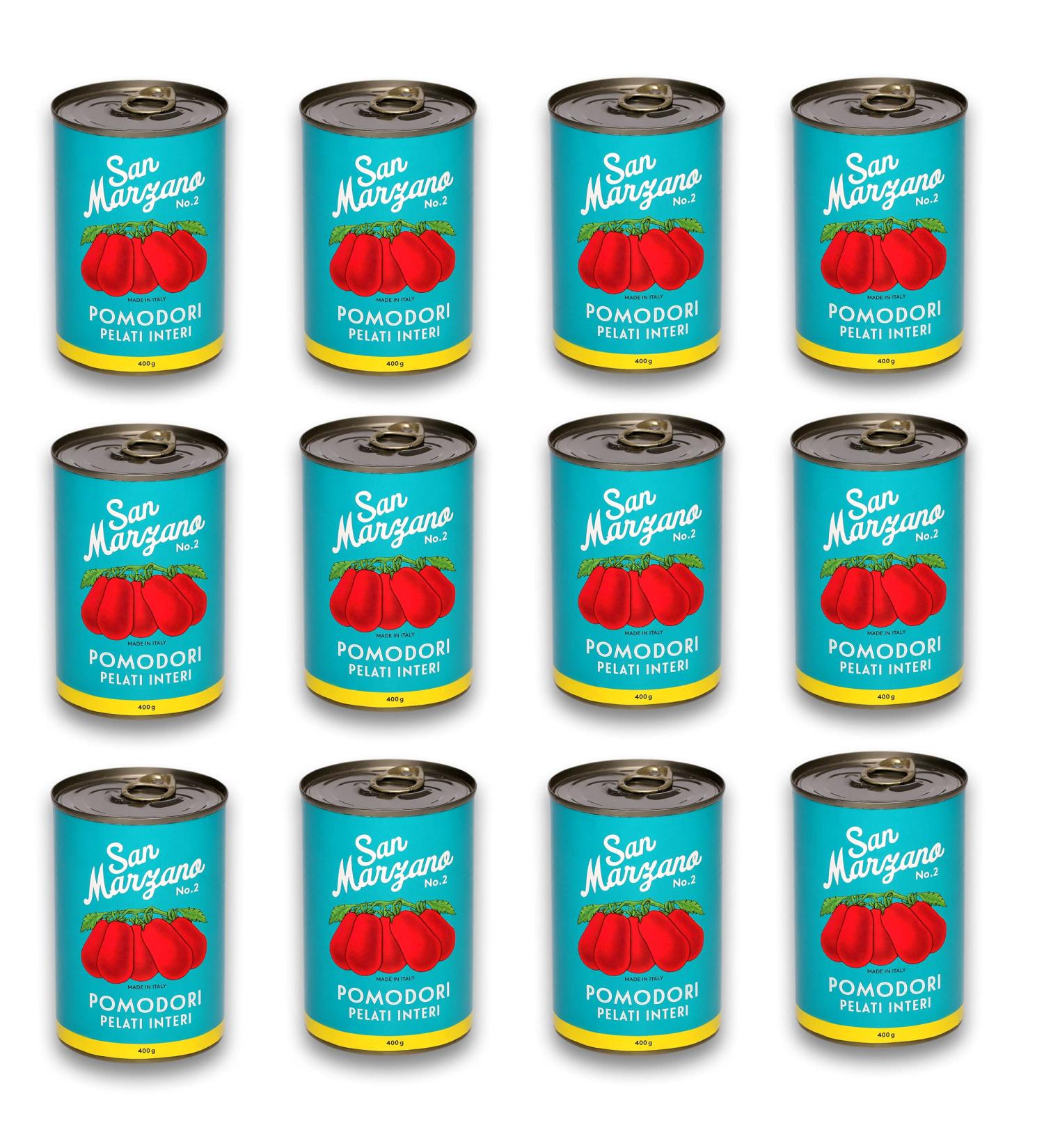 Buy Delicret San Marzano Tomatoes 12x400g - Whole Peeled in Juice | Free Grandma Recipes | Authentic Italian Flavor - Buy Online on GoSupps.com