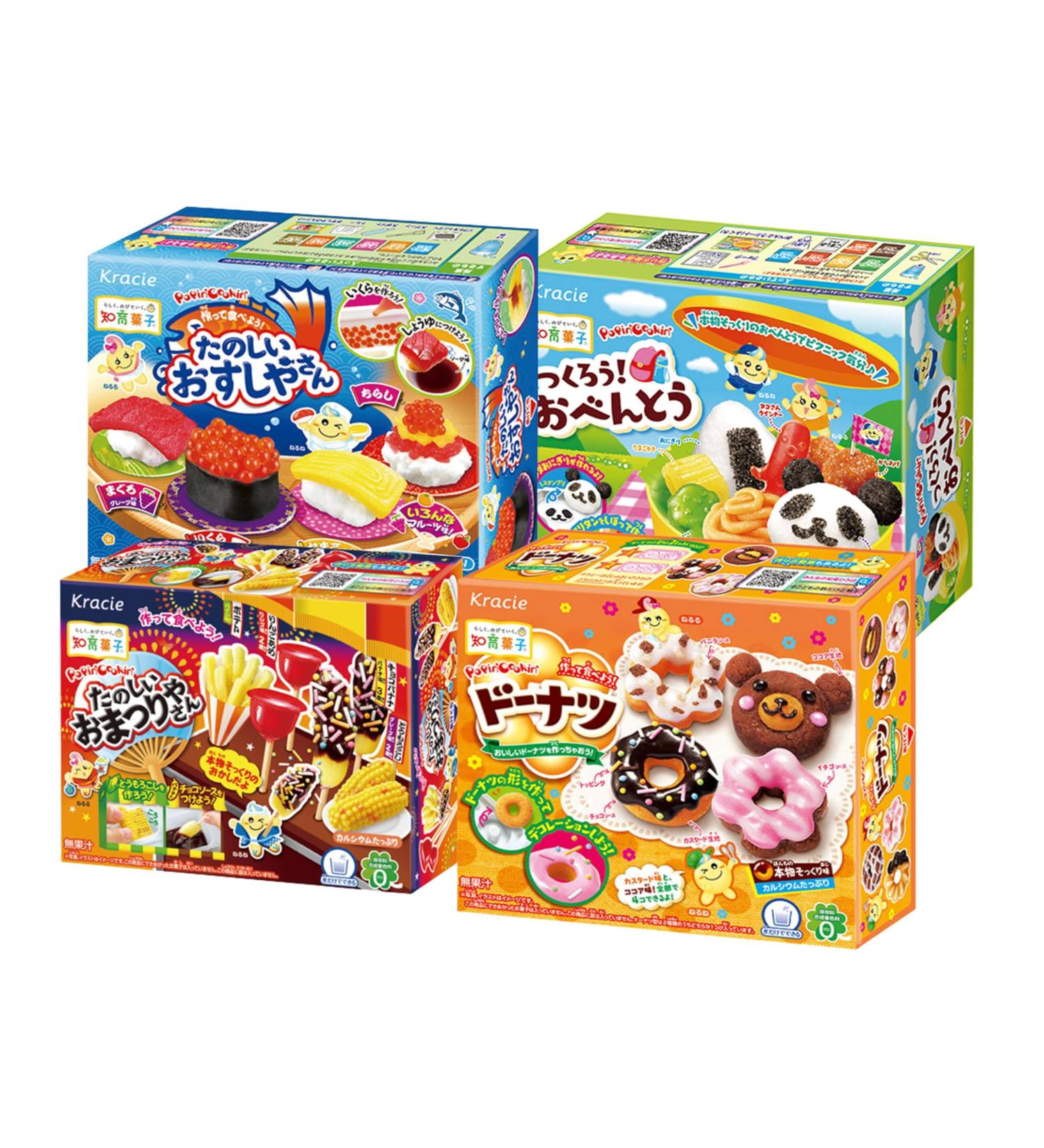 Kracie Popin Cookin Assortment of Donut Festival Sushi Bendo (Total 4 sets) - Buy Online on GoSupps.com