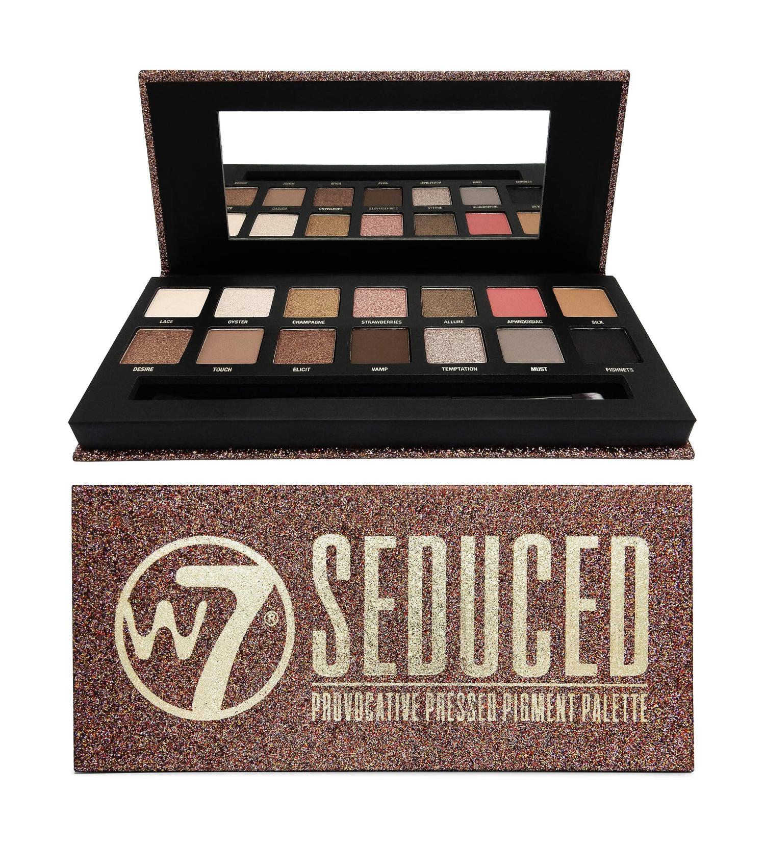 W7 Seduced Provocative Pressed Pigment Palette - 0.39 oz (11.2 g) | Vibrant Eyeshadow Colors - Buy Online on GoSupps.com