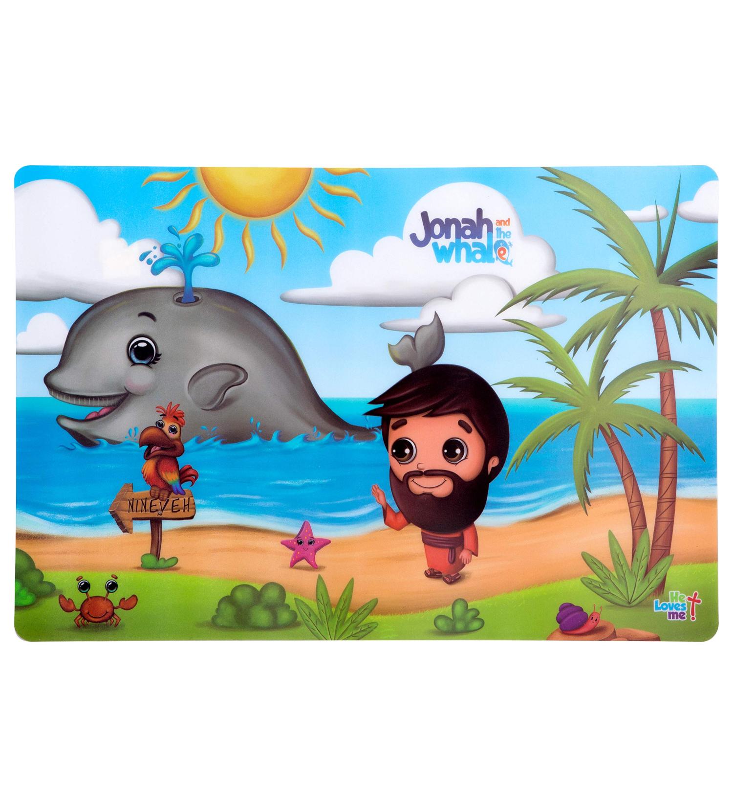 Kids' Whale Mealtime Placemat - BPA Free, 17.6x11.8 Tablemat, Washable & Reusable Plastic - Buy Online on GoSupps.com