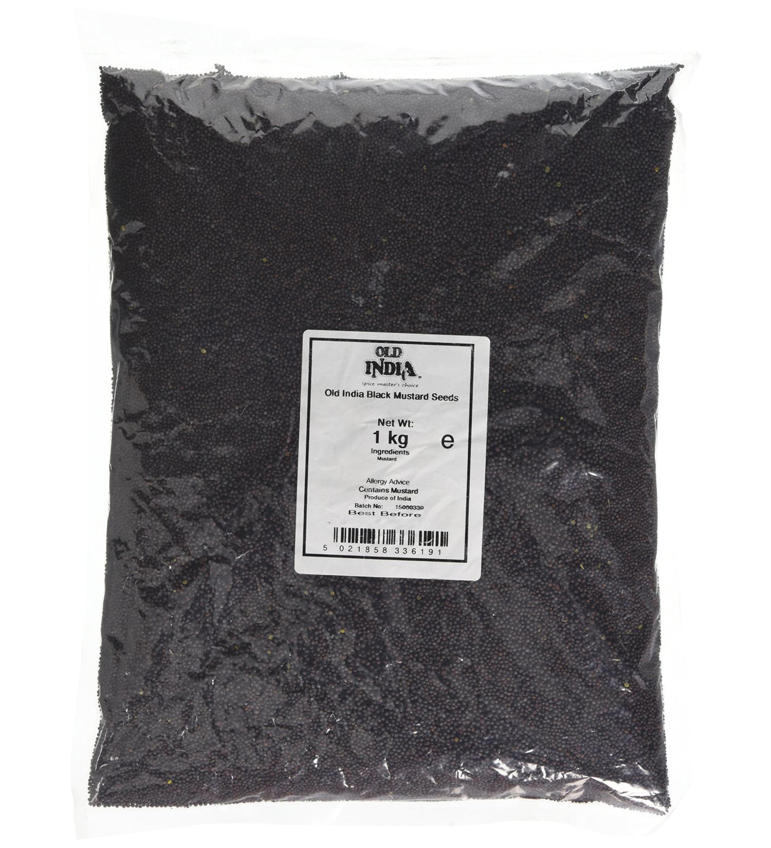 Old India Black Mustard Seeds - 1kg Pack - Buy Online on GoSupps.com