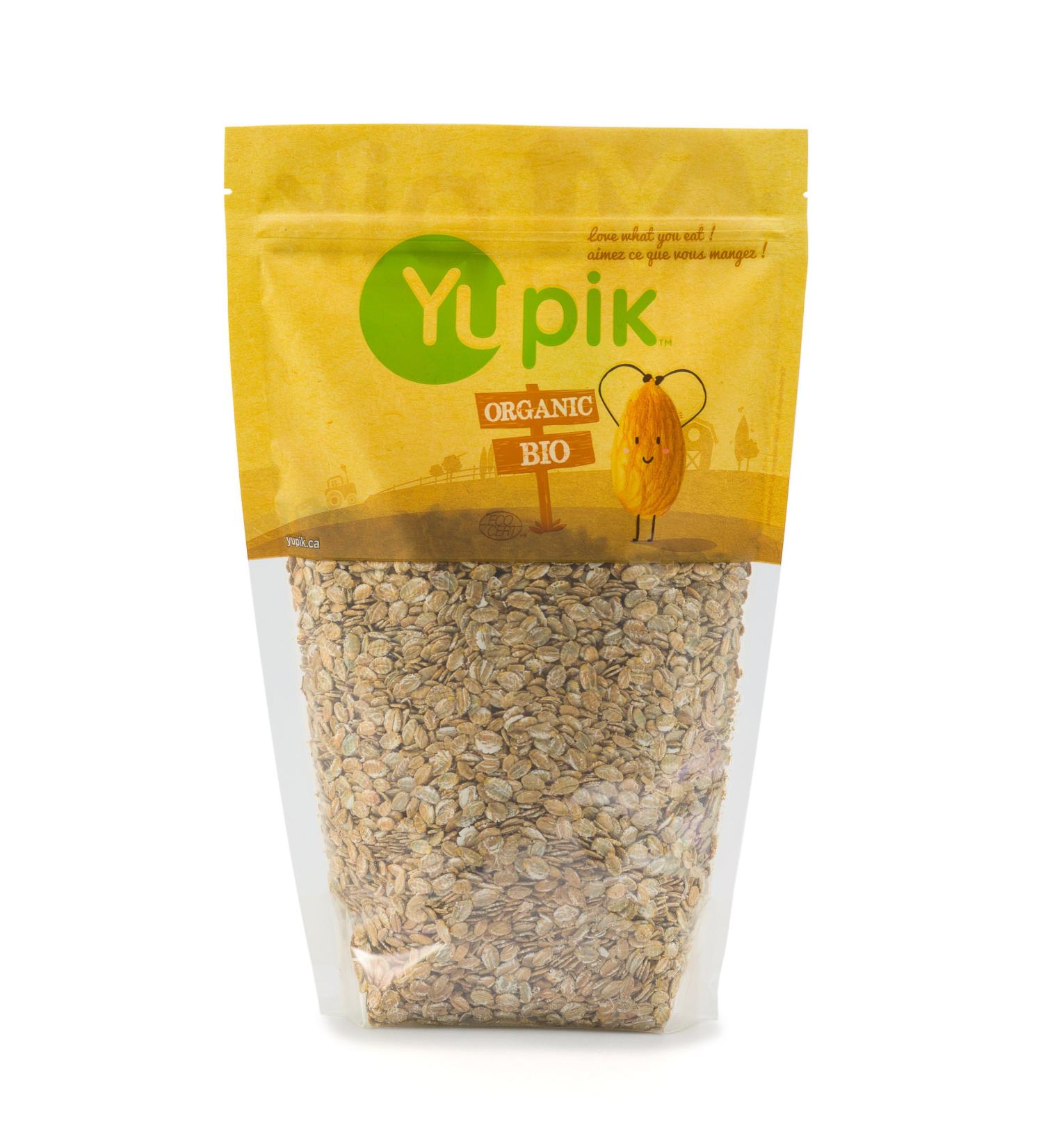 Yupik Organic Rye Flakes 1 kg 6 Count Non-GMO Vegan Kosher Raw Made from Raw Whole Grains Steamed Rolled & Lightly Roasted Flakes Source of Fiber & Iron Ideal for Cooking & Baking - Buy Online on GoSupps.com