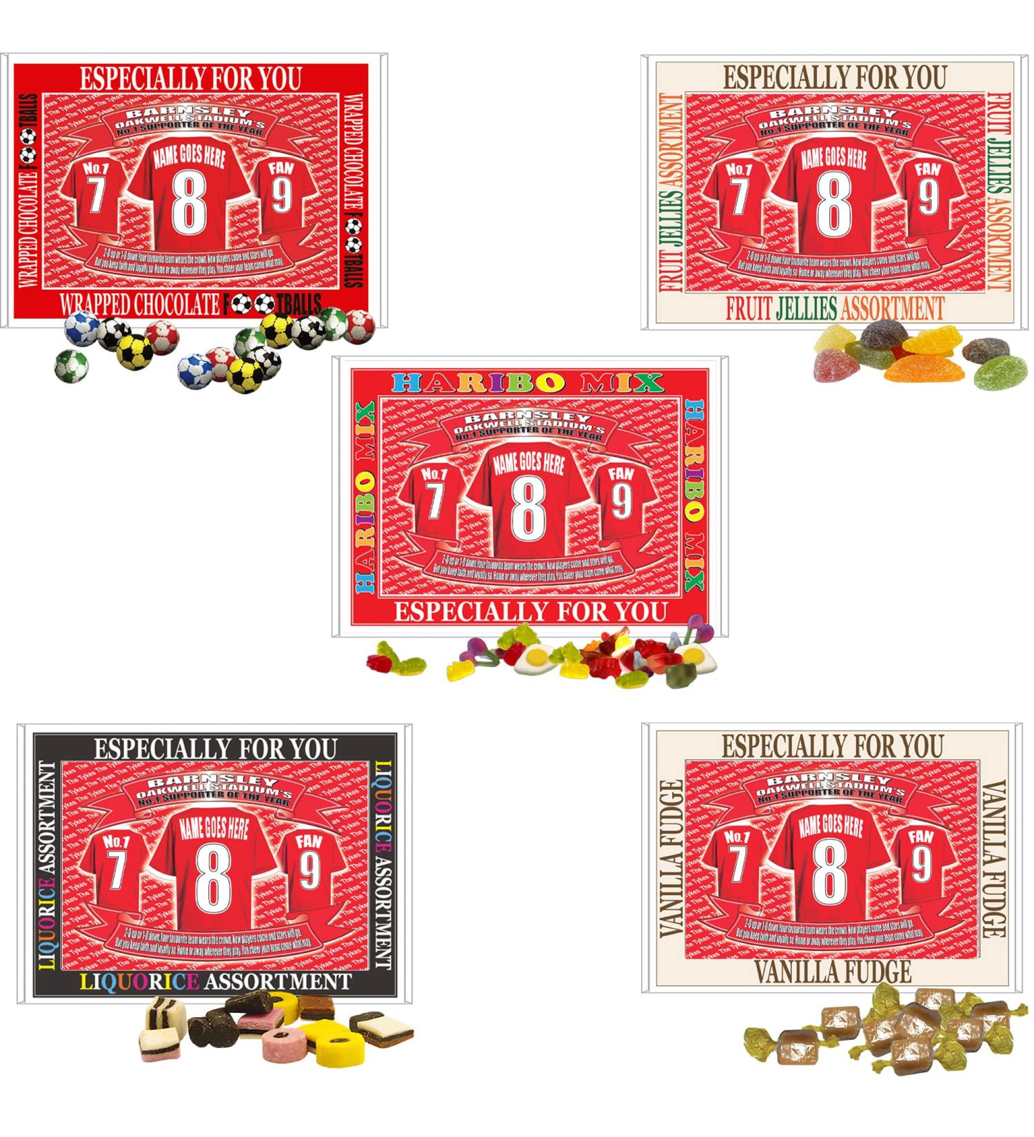 Barnsley Football Shirt Personalised Gift Boxed Sweets - Buy Online on GoSupps.com