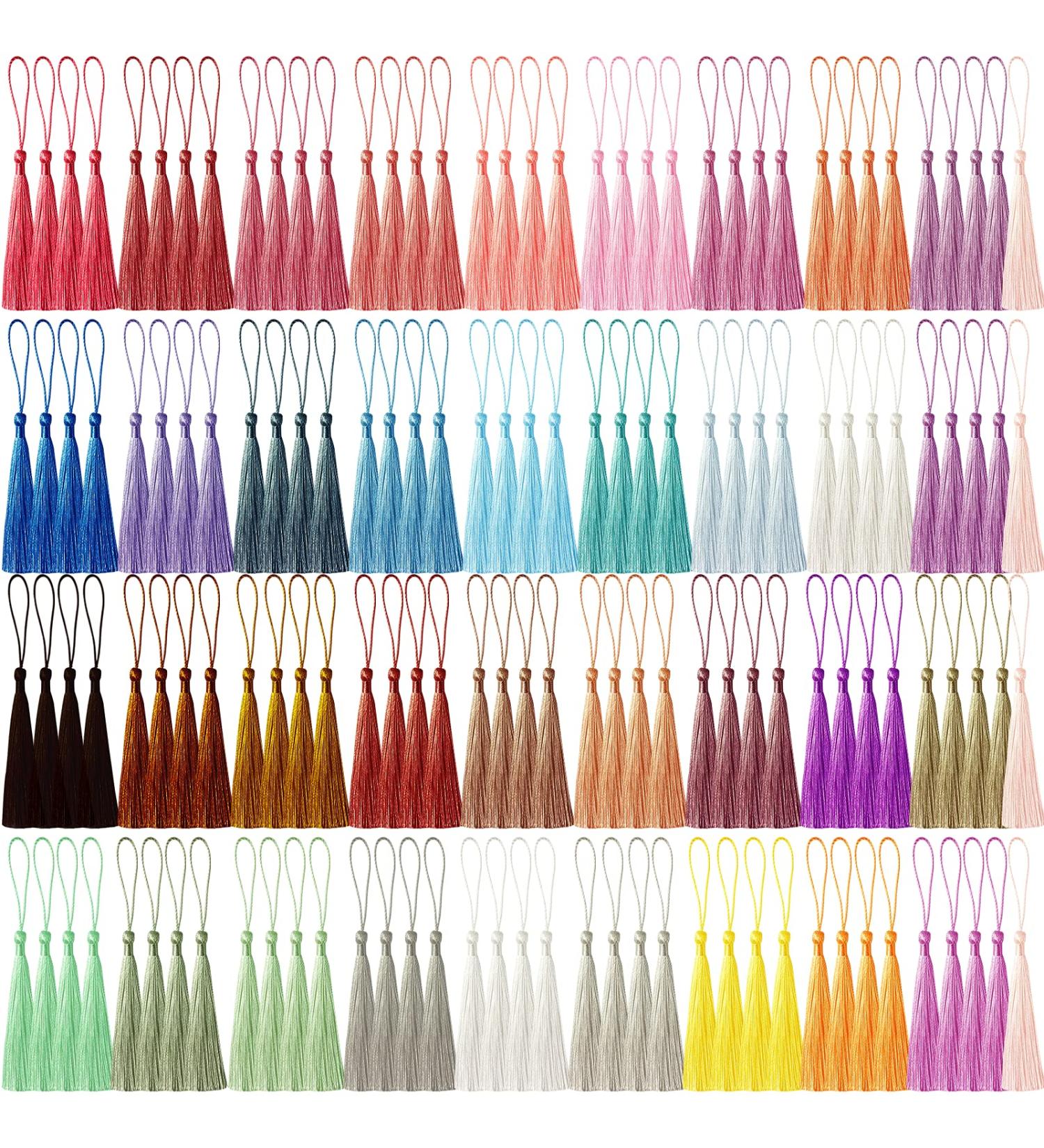 148 Pcs MUXGOA Bookmark Tassels for Crafts & Jewelry Making - 37 Colors Graduation Bookmarks - Buy Online on GoSupps.com