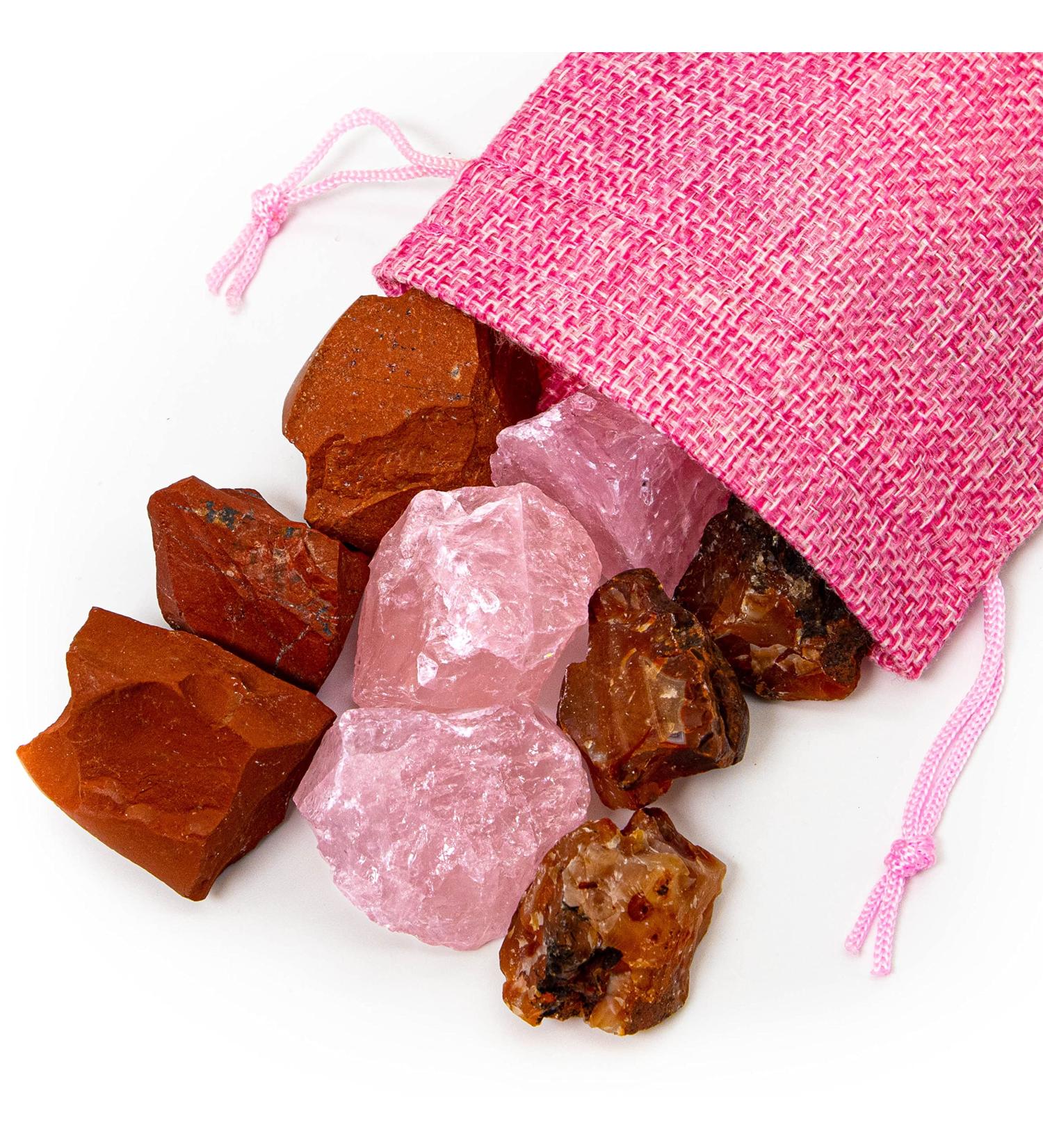 Love and Affection Healing Stones | 250g Premium Natural Water Stones in Jute Bags | 100% Pure Gem Mixture for Elevated Wellness - Buy Online on GoSupps.com