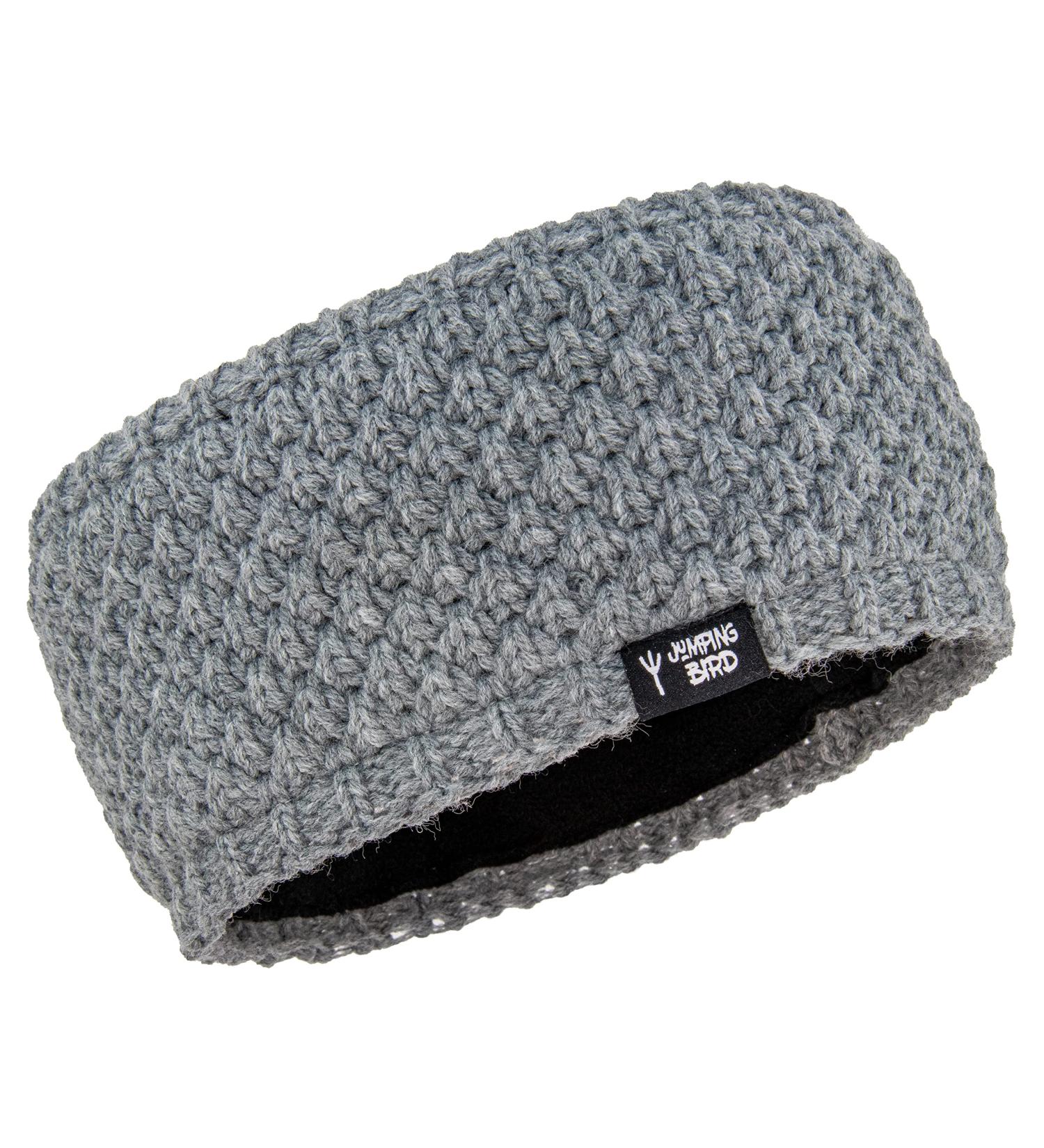 Buy Knitted Jumping Bird Headband for Women - Winter Fleece Lined in Adamello Grey | International Shipping Available - Buy Online on GoSupps.com
