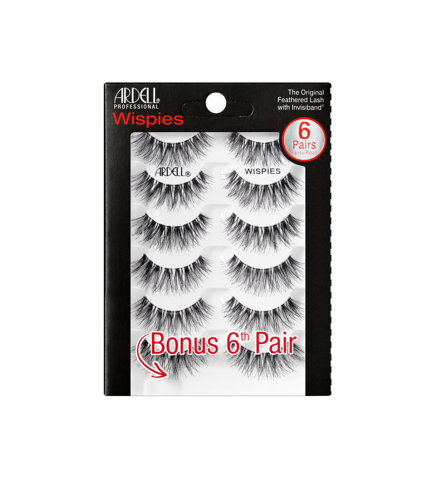 Ardell Wispies False Eyelashes 6 Pack - Medium Volume, Long Length, Vegan-Friendly, Cruelty-Free Lashes - Buy Online on GoSupps.com