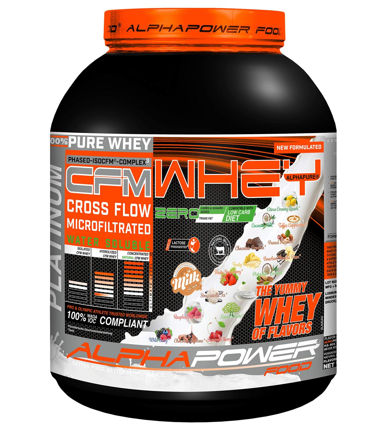 ALPHAPOWER FOOD Whey Protein Powder for Muscle Development I Whey Protein Powder Preferably from Pasture and Regional Origin with Excellent - Buy Online on GoSupps.com