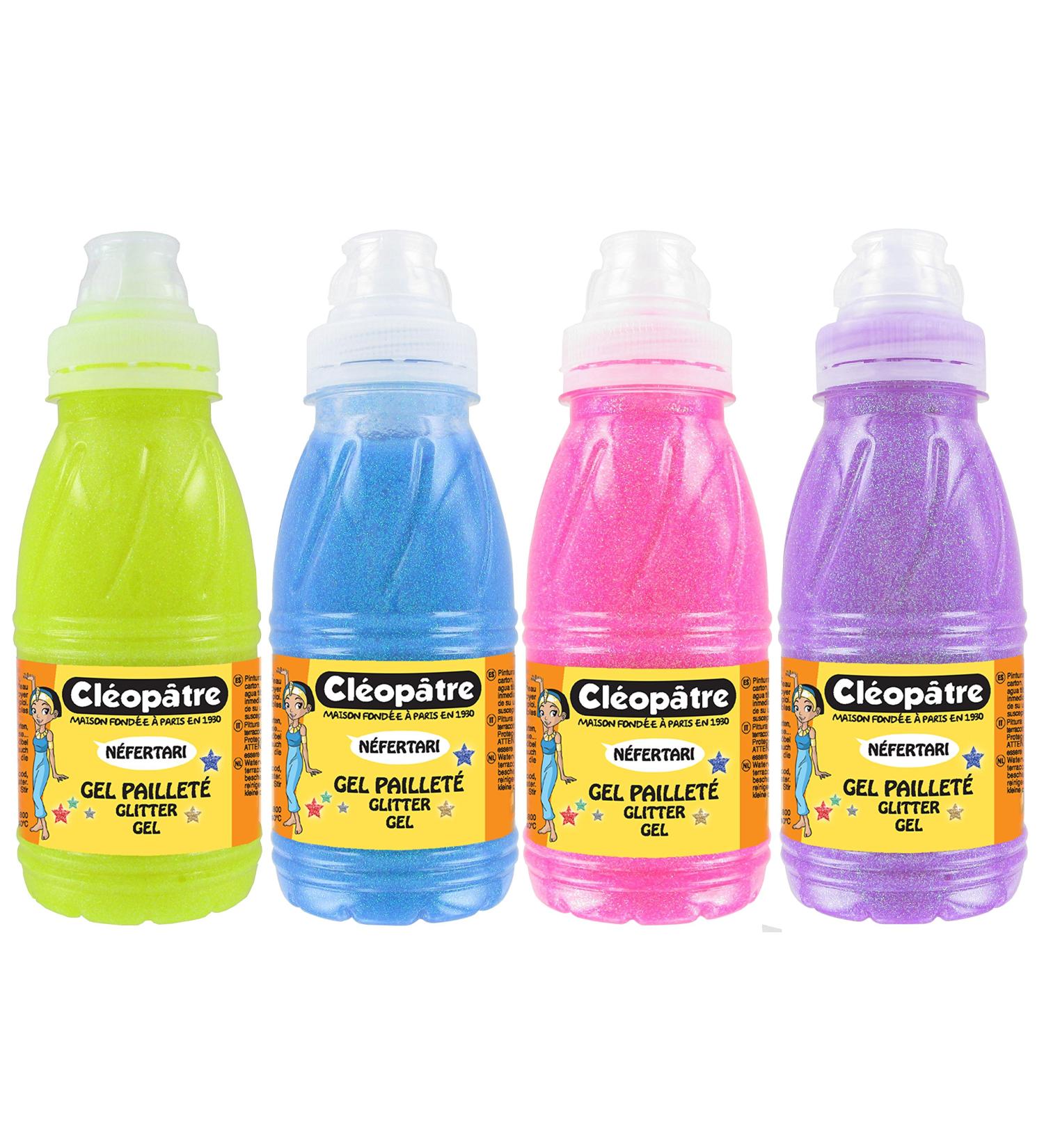 Cl op tre GP250X4NEO Glitter Gel Set - Transparent Neon Gel with Colorful Glitter - 4 x 250ml - International Shipping - Buy Online on GoSupps.com