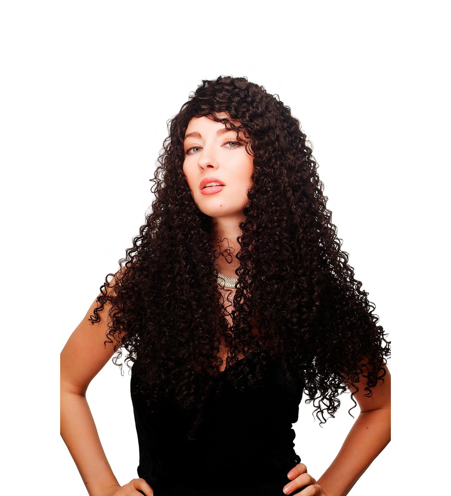 WIG ME UP - Long Dark Brown Caribbean Style Wig with Elaborate Kinks & Curls for Ladies | Latin BA-1-4 - Buy Online on GoSupps.com