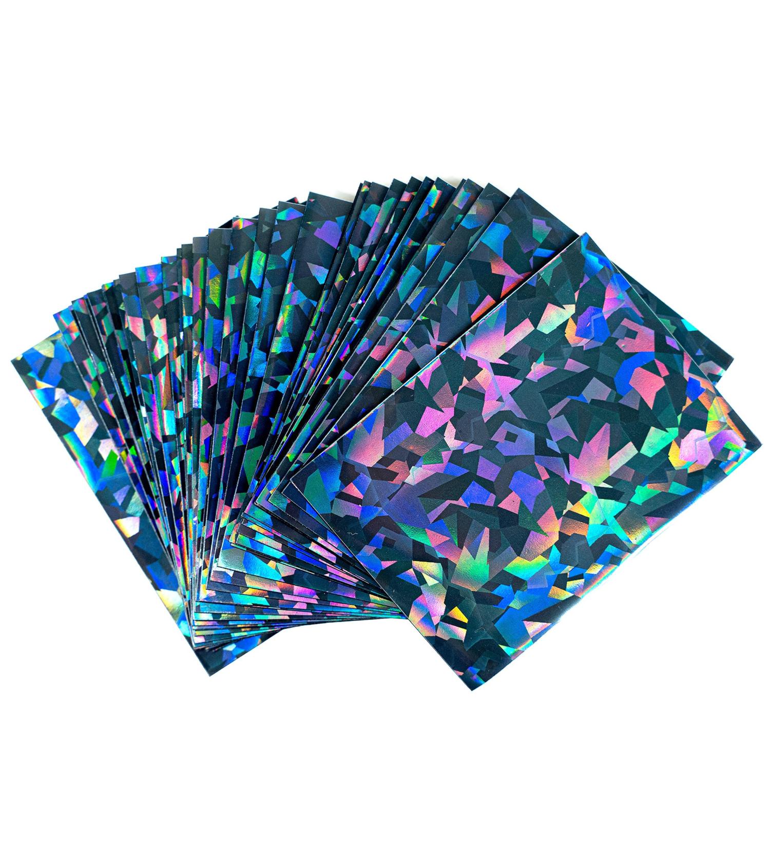 Premium Preferred Protection 100 Black Holographic Card Sleeves - Perfect Fit Trading Card Sleeves for Pokemon, Magic The Gathering, and More - Buy Online on GoSupps.com