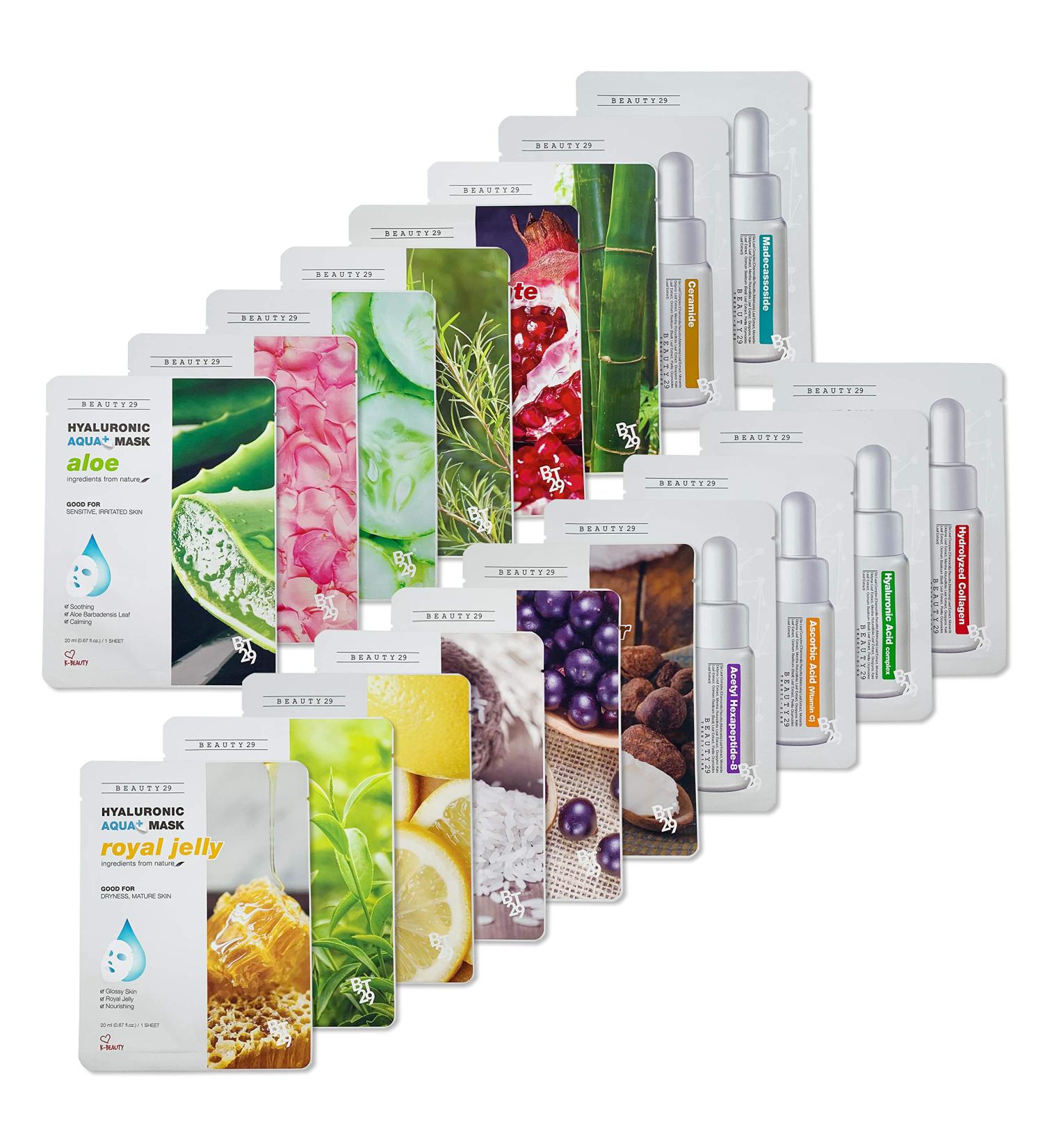 BEAUTY29 Hyaluronic Aqua Plus Essence Facial Sheet Mask Combo - 18 Sheets (Value Set) - Buy Online on GoSupps.com