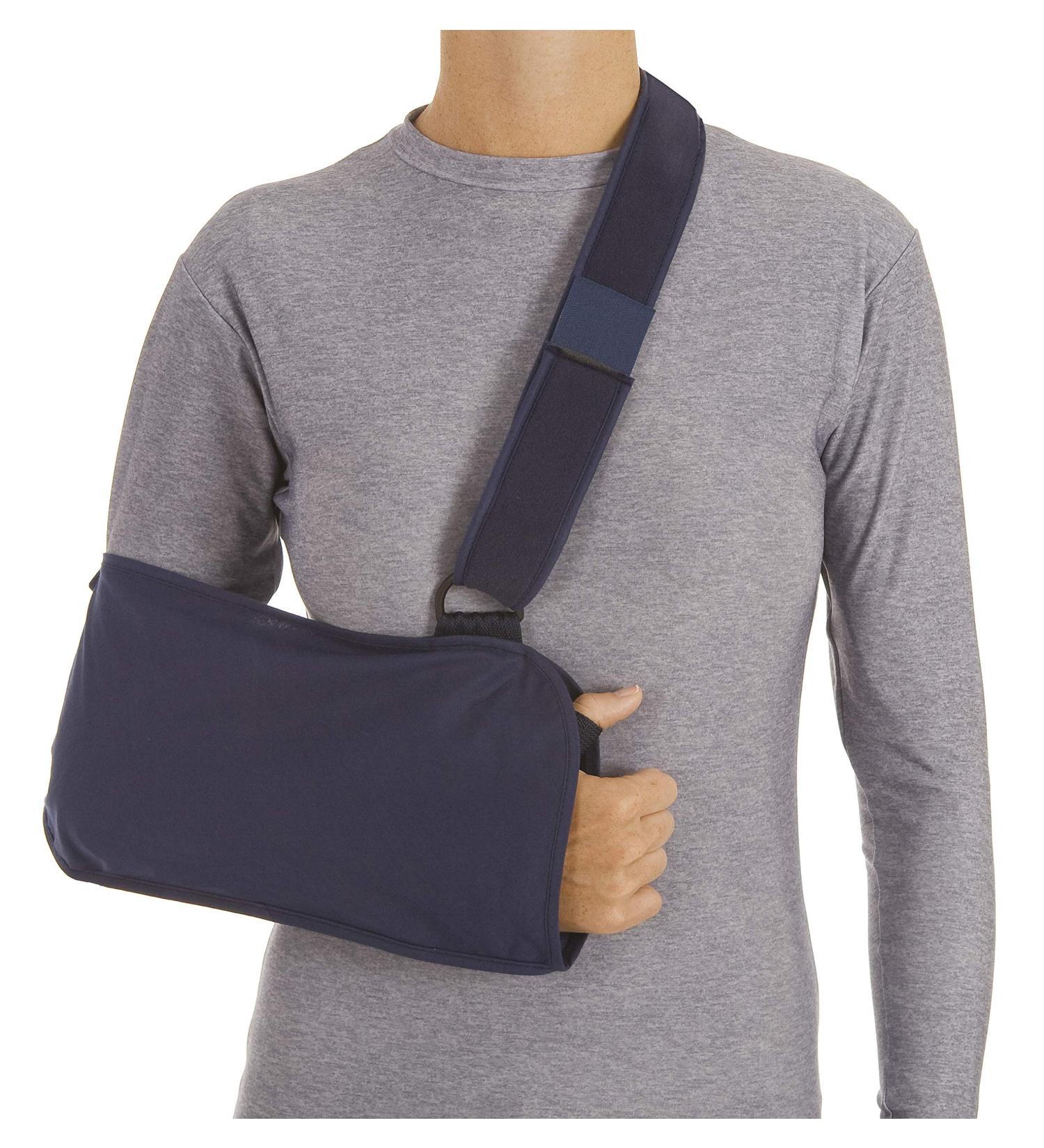 United Ortho 2251-02 Deluxe Envelope Arm Sling Medium Black Medium