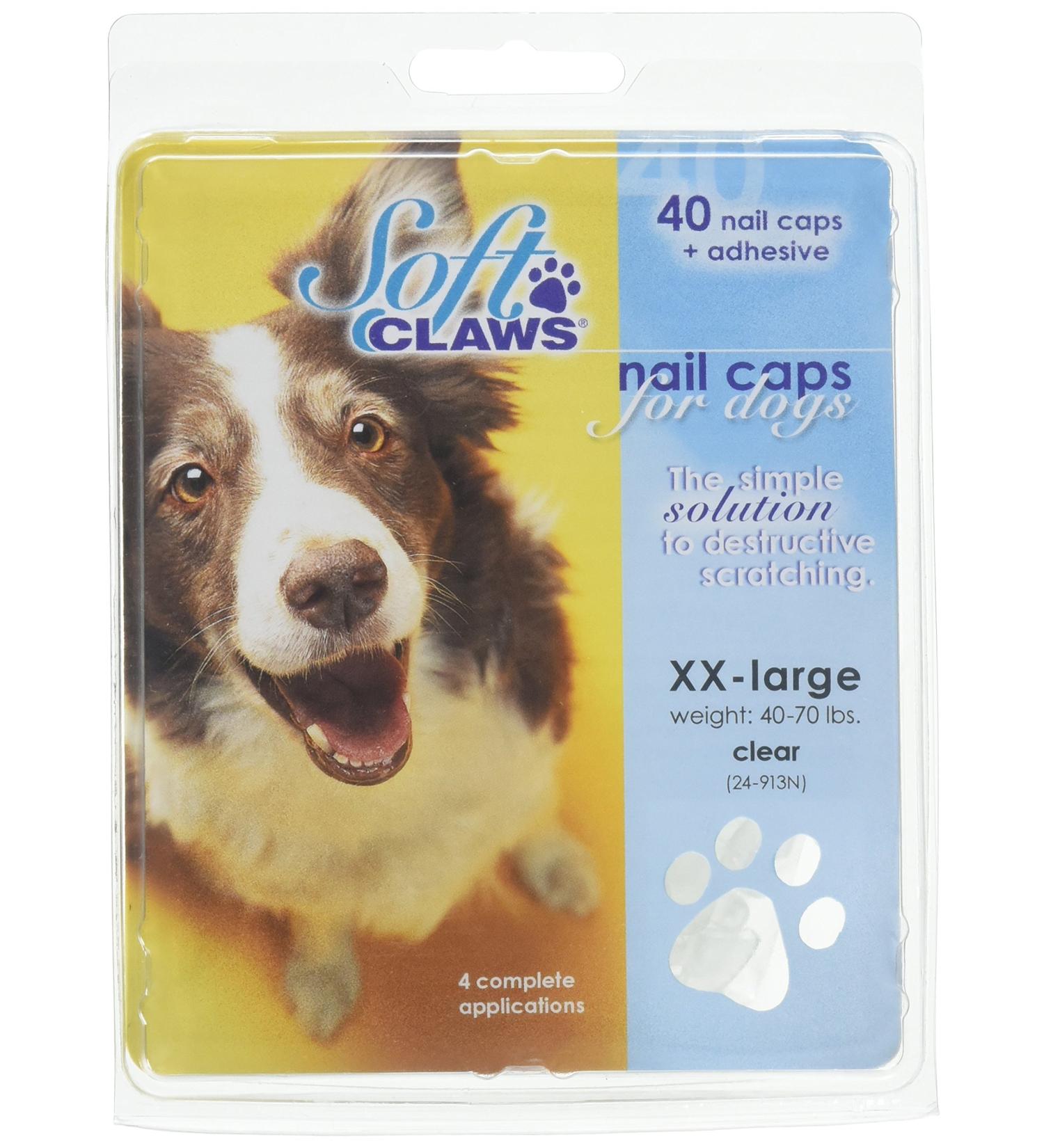 Soft Claws Dog Nail Caps to Go Size XXL Natural Transparent