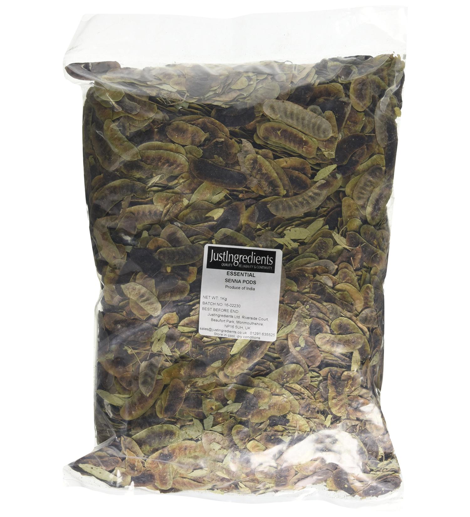 JustIngredients Essentials Senna Pods 1 Kg - Pack of 1 | Buy Online Now! - Buy Online on GoSupps.com