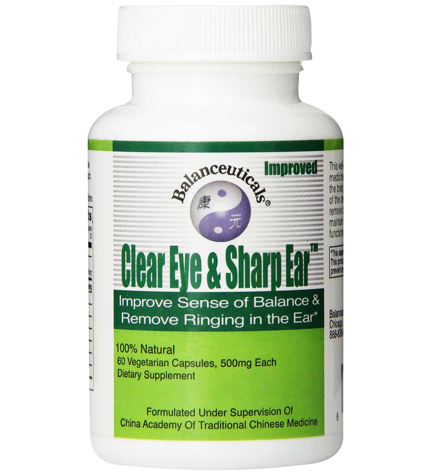 Balanceuticals Clear Eye & Sharp Ear 500mg - 60 Vegetarian Capsules for Optimal Vision & Hearing - Buy Online on GoSupps.com