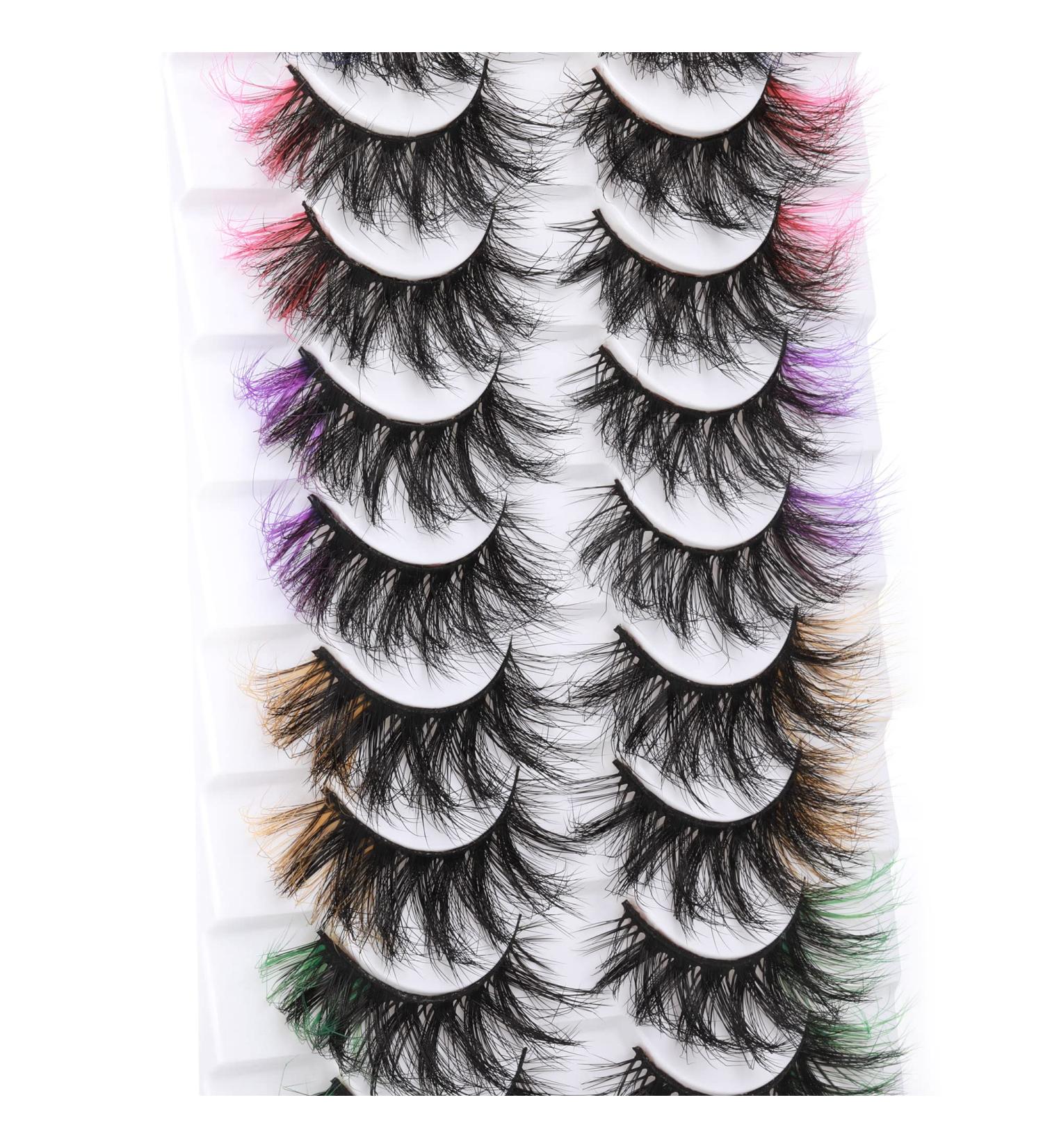 ALPHONSE 20MM 5D High Volume Color False Lashes - 10 Pairs - Buy Online on GoSupps.com