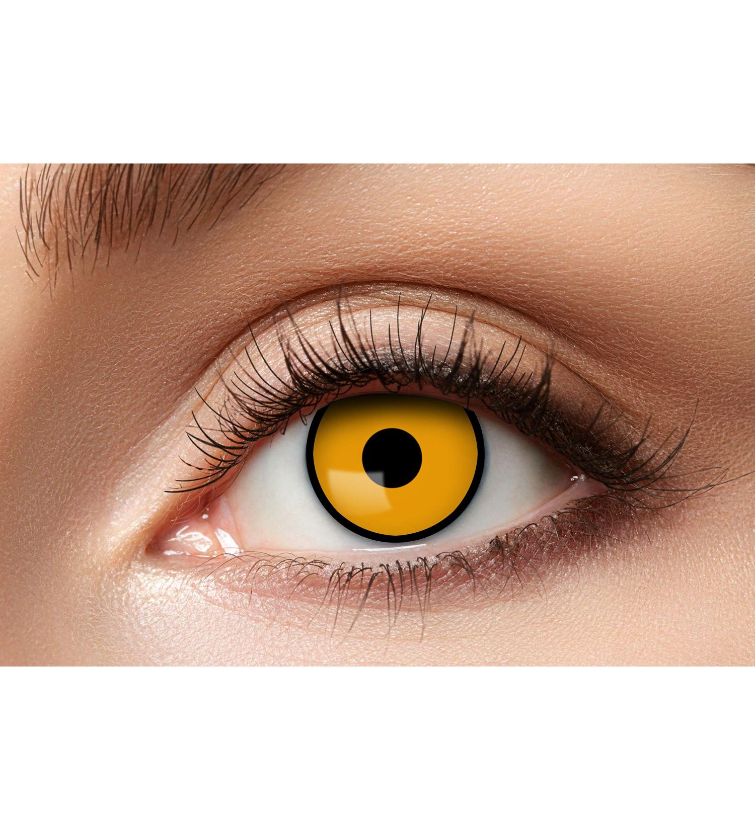 Eyecatcher 84078841-738 Colored Contact Lenses - Orange 12-Month Wear for Carnival Mardi Gras & Halloween - 1 Pair - Buy Online on GoSupps.com