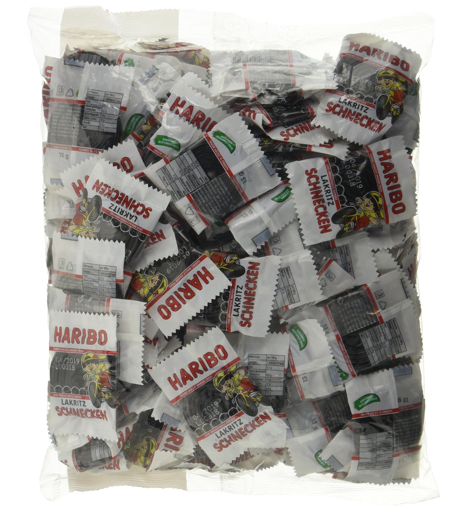 Buy Haribo Liquorice Snails Minis - 2 x 1.3 kg Polybag | International Shipping Available - Buy Online on GoSupps.com