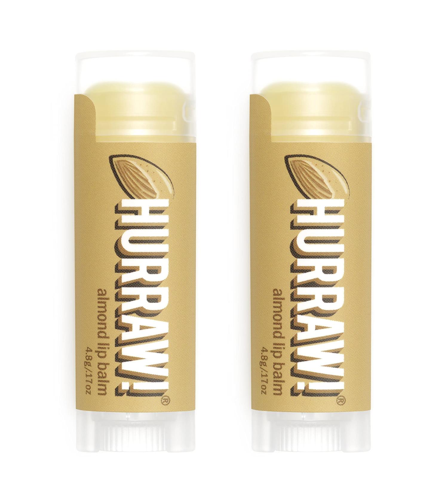 Hurraw! Almond Lip Balm 2 Pack - Organic, Vegan, Cruelty-Free, Gluten-Free - Non-GMO, 100% Natural Ingredients - Bee, Shea, Soy, and Palm Free - Made in USA - Buy Online on GoSupps.com