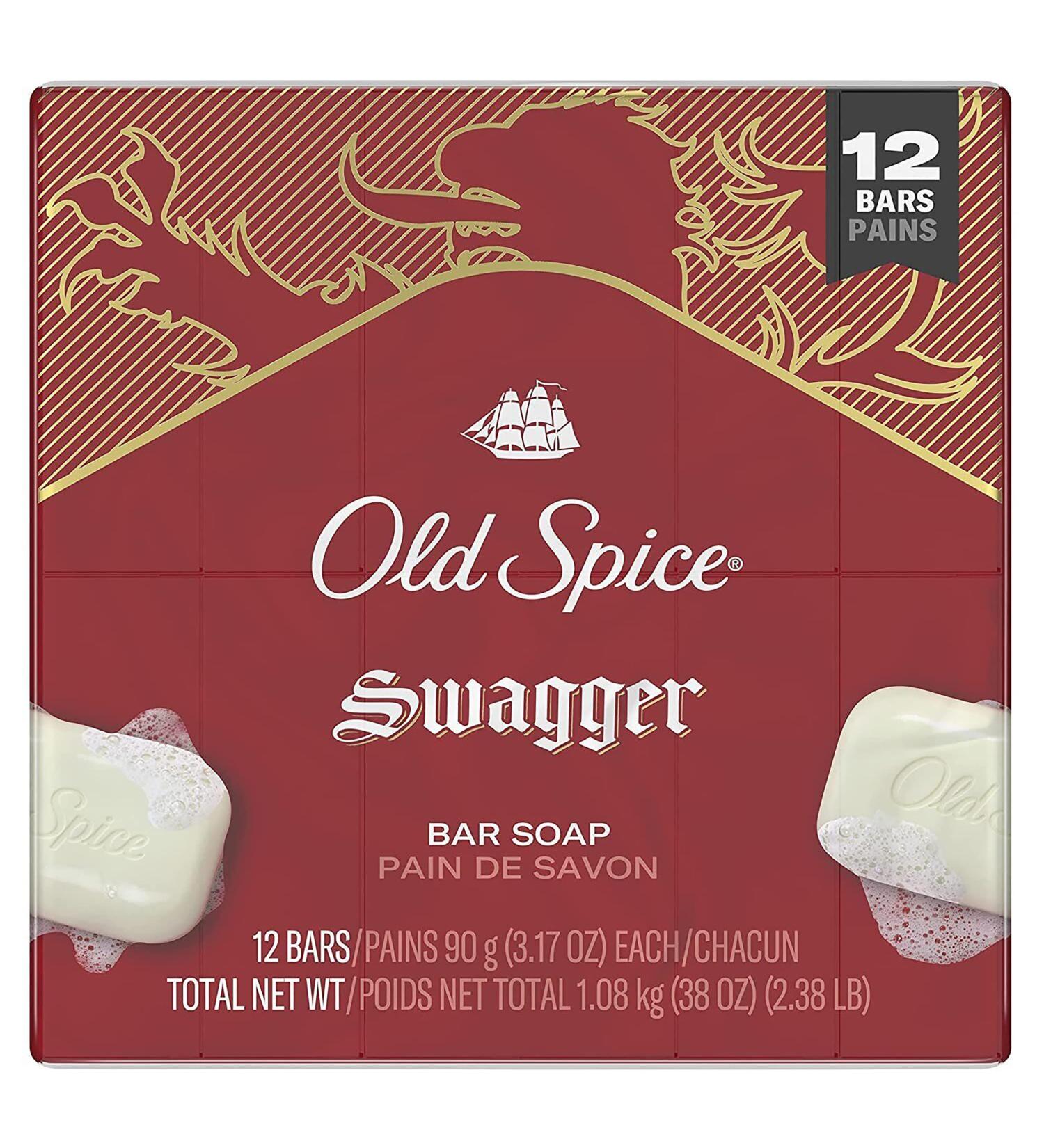 Old Spice Swagger Bar Soap for Men 3.17 oz (12-Pack) | International Shipping Available - Buy Online on GoSupps.com