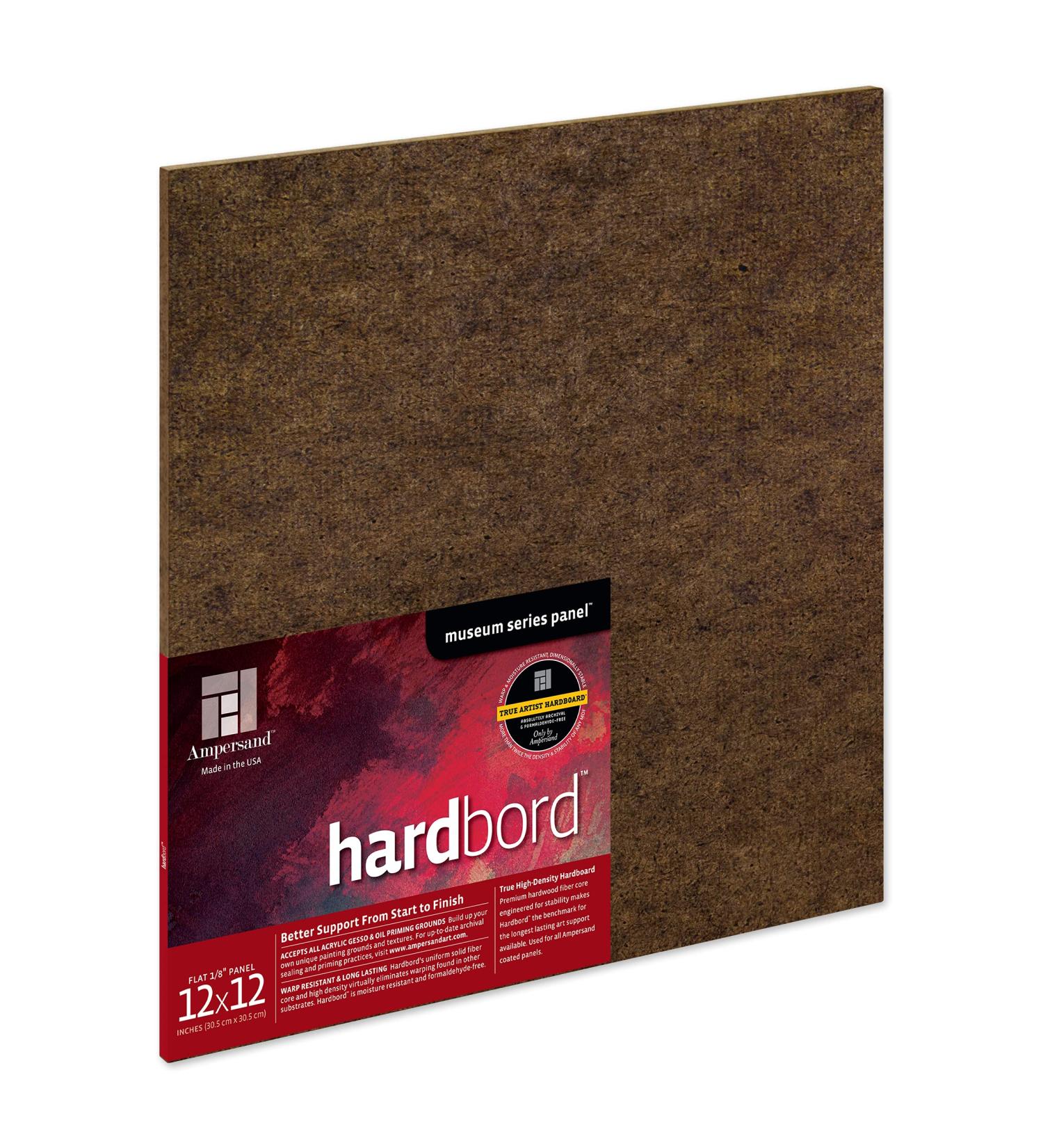 Ampersand Art Supply Museum Series Hardbord Painting Panel - 12x12, 1/8 inch Flat Profile - Buy Online on GoSupps.com