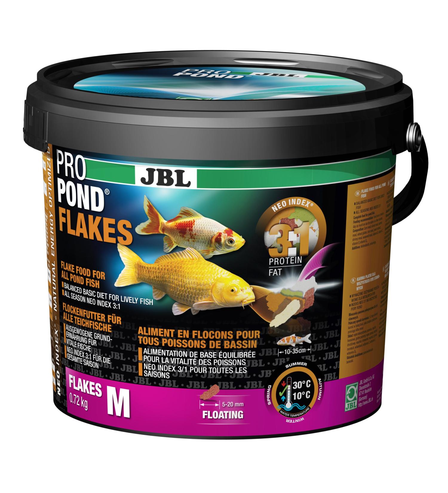 JBL Pond Fish Food Floating Food Flakes Vitality Food ProPond Flakes 0.75 kg - Buy Online on GoSupps.com