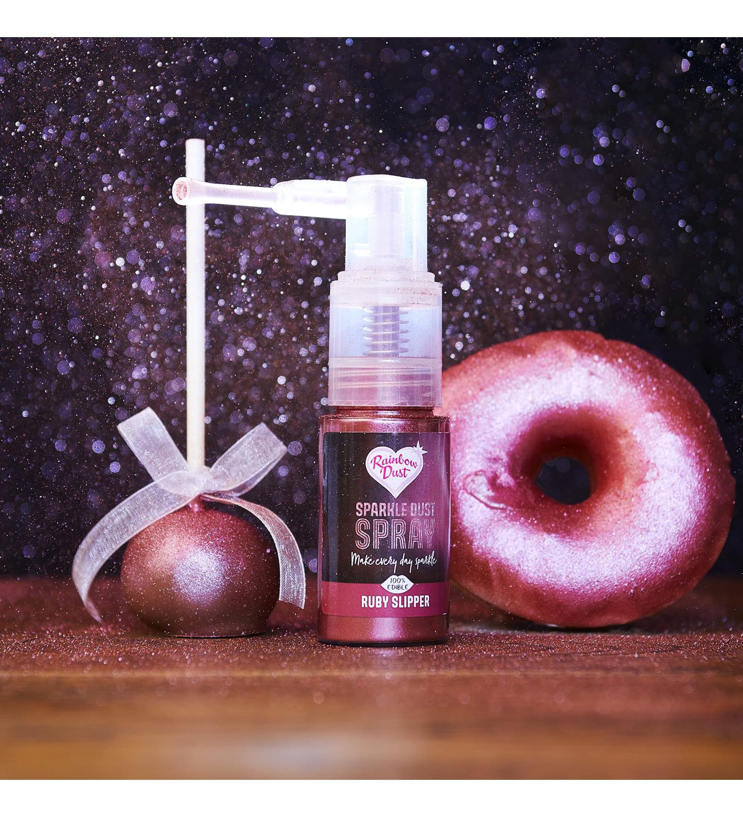 LGT RBD Sparkle Dust Spray Pump 10g Edible Glitter Cake Decorations. Food Icing Colouring. Snow White Golden Belle and Ruby Slipper. (Ruby Slipper) - Buy Online on GoSupps.com