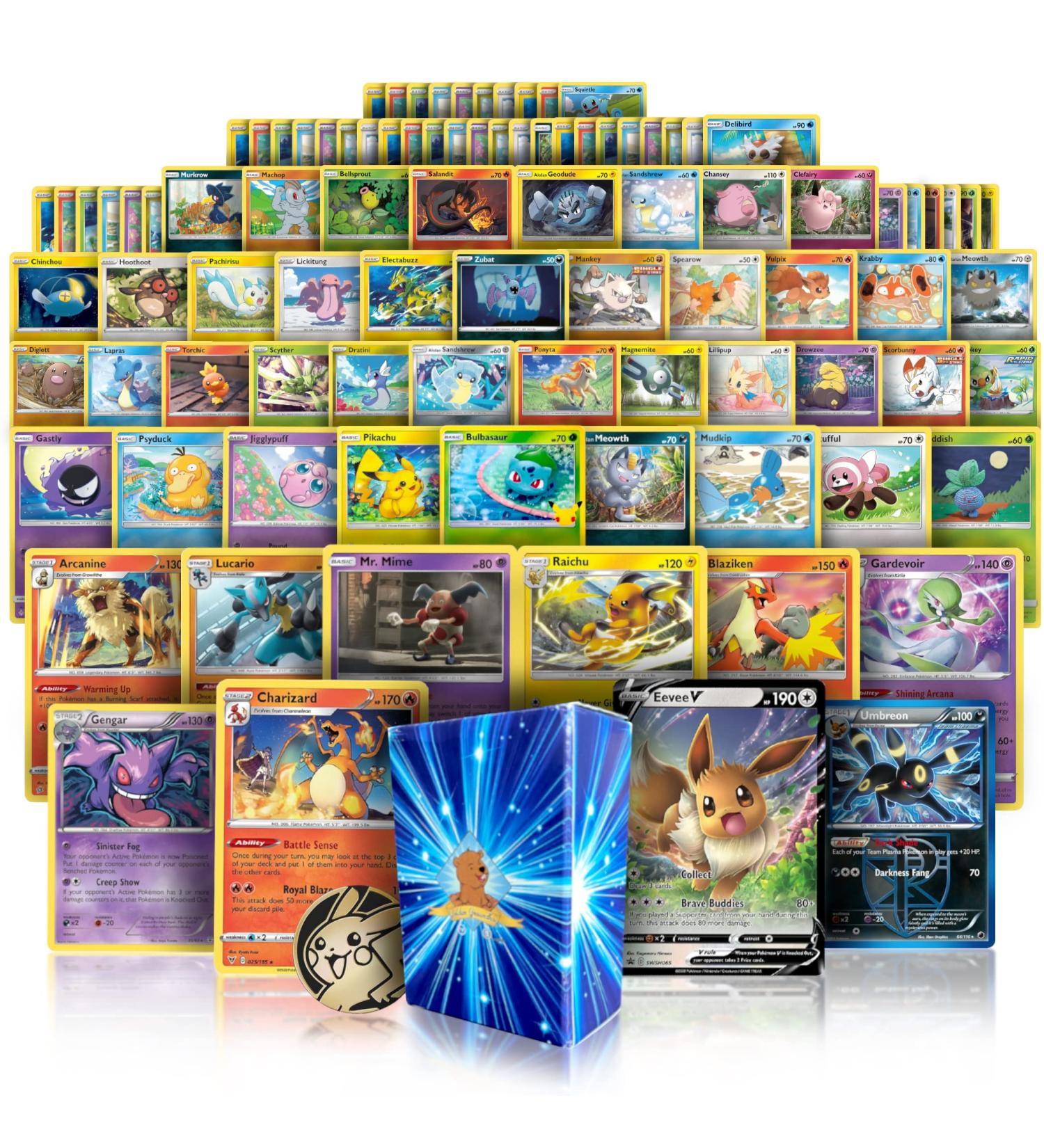 Golden Groundhog TCG Deck Box | 100 Cards with Guaranteed Ultra Rare & Bonus Collectible Coin | Pokemon Cards Compatible - Buy Online on GoSupps.com