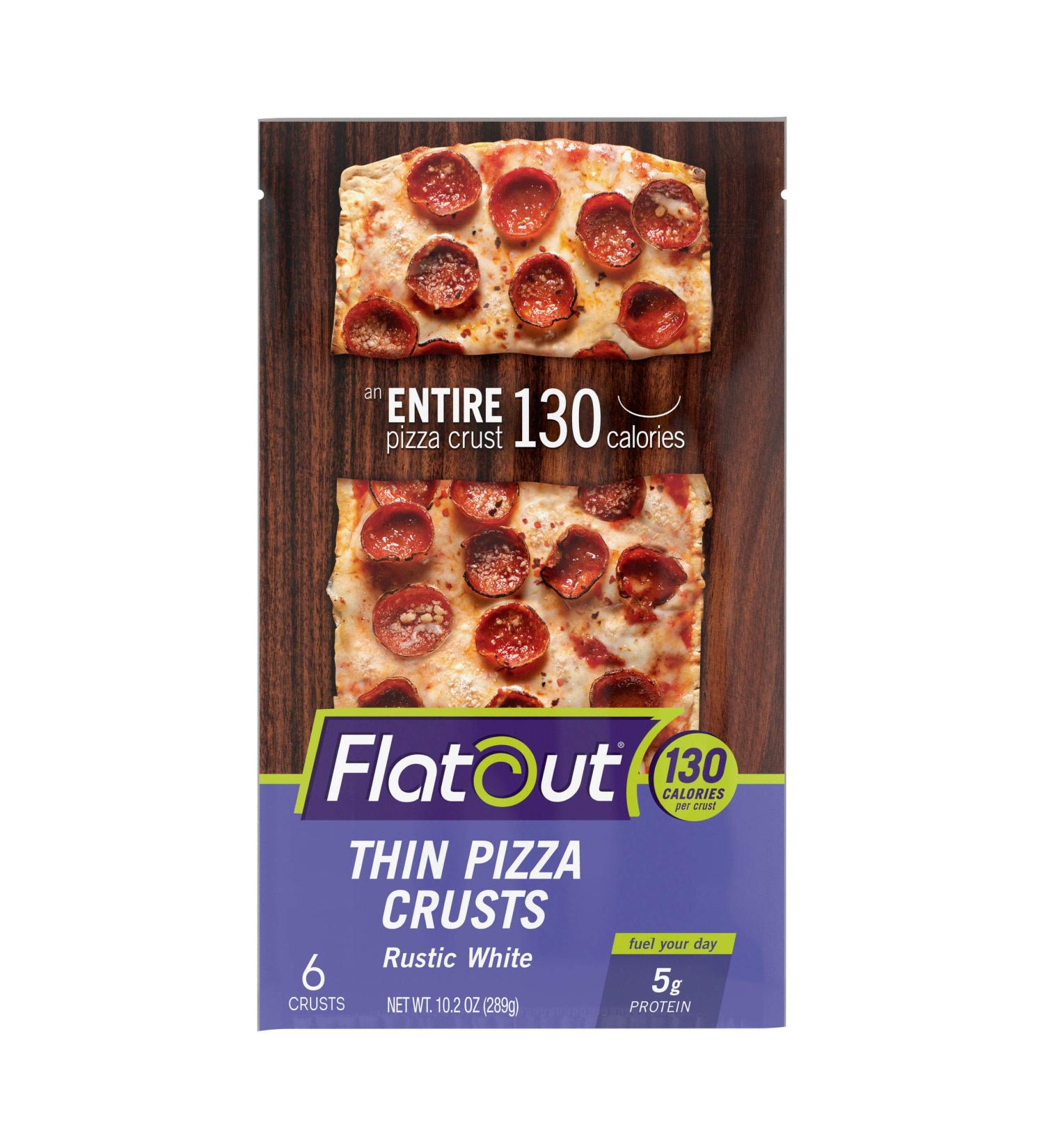 Flatout Thin Pizza Crust Rustic White - 6-Pack - Buy Online on GoSupps.com