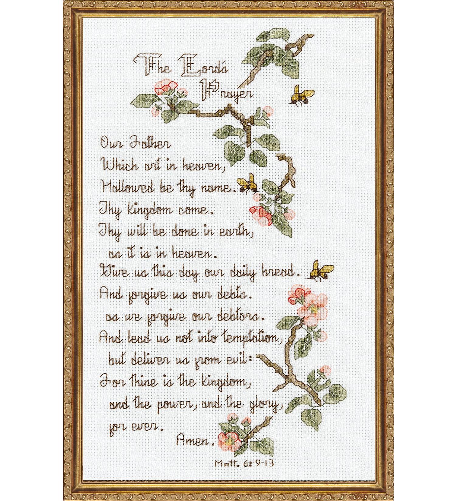 Janlynn Counted Cross Stitch Kit - The Lord's Prayer in Blue - Buy Online on GoSupps.com