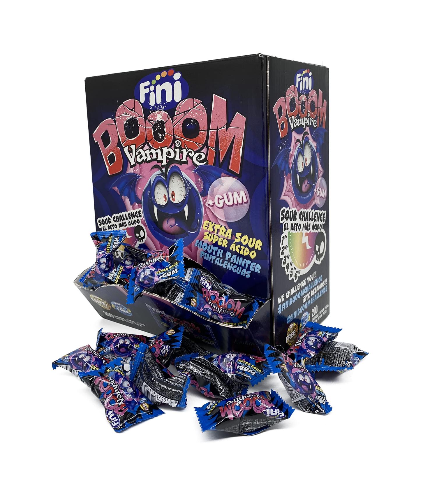 Fini Boom Vampire Candy with Chewing Gum Filling - Box of 200 Pieces | International Shipping Available - Buy Online on GoSupps.com